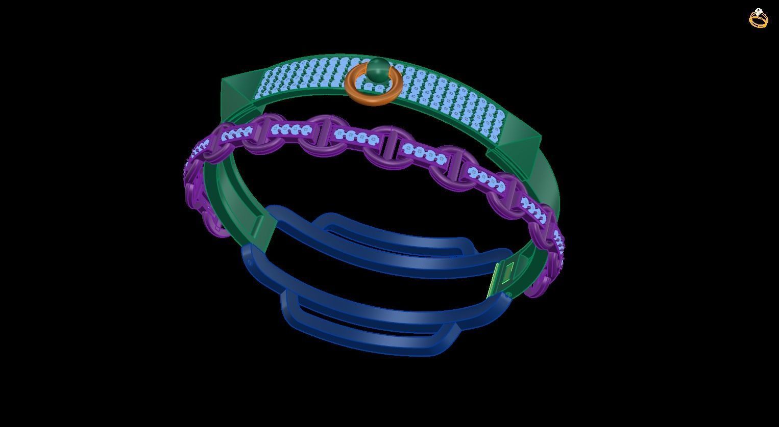 Bracelet Hermes 3D print model_1