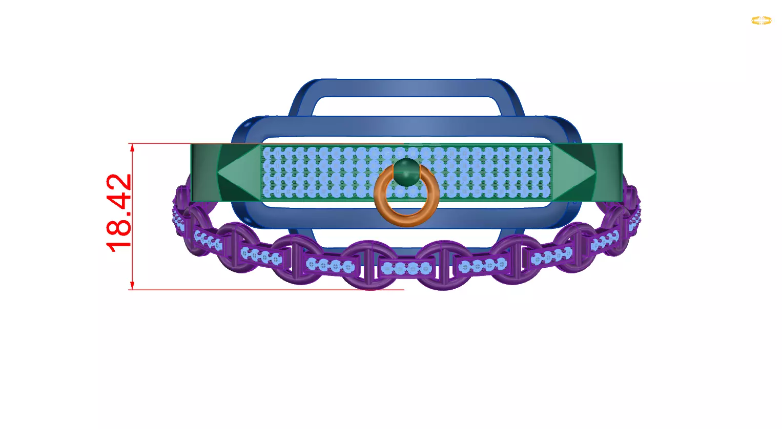 Bracelet Hermes 3D print model_0