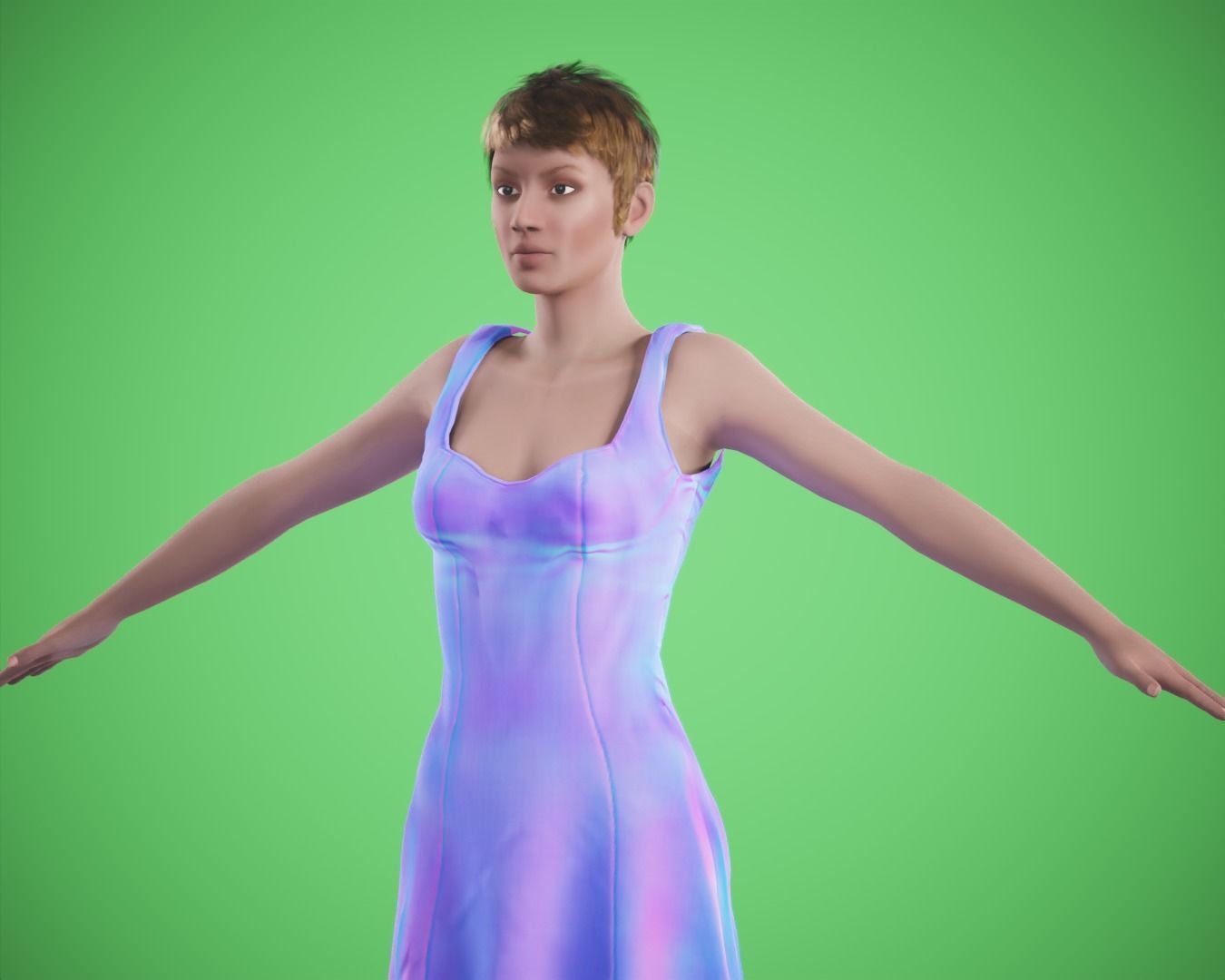 3D model game girl rigged VR / AR / low-poly | CGTrader