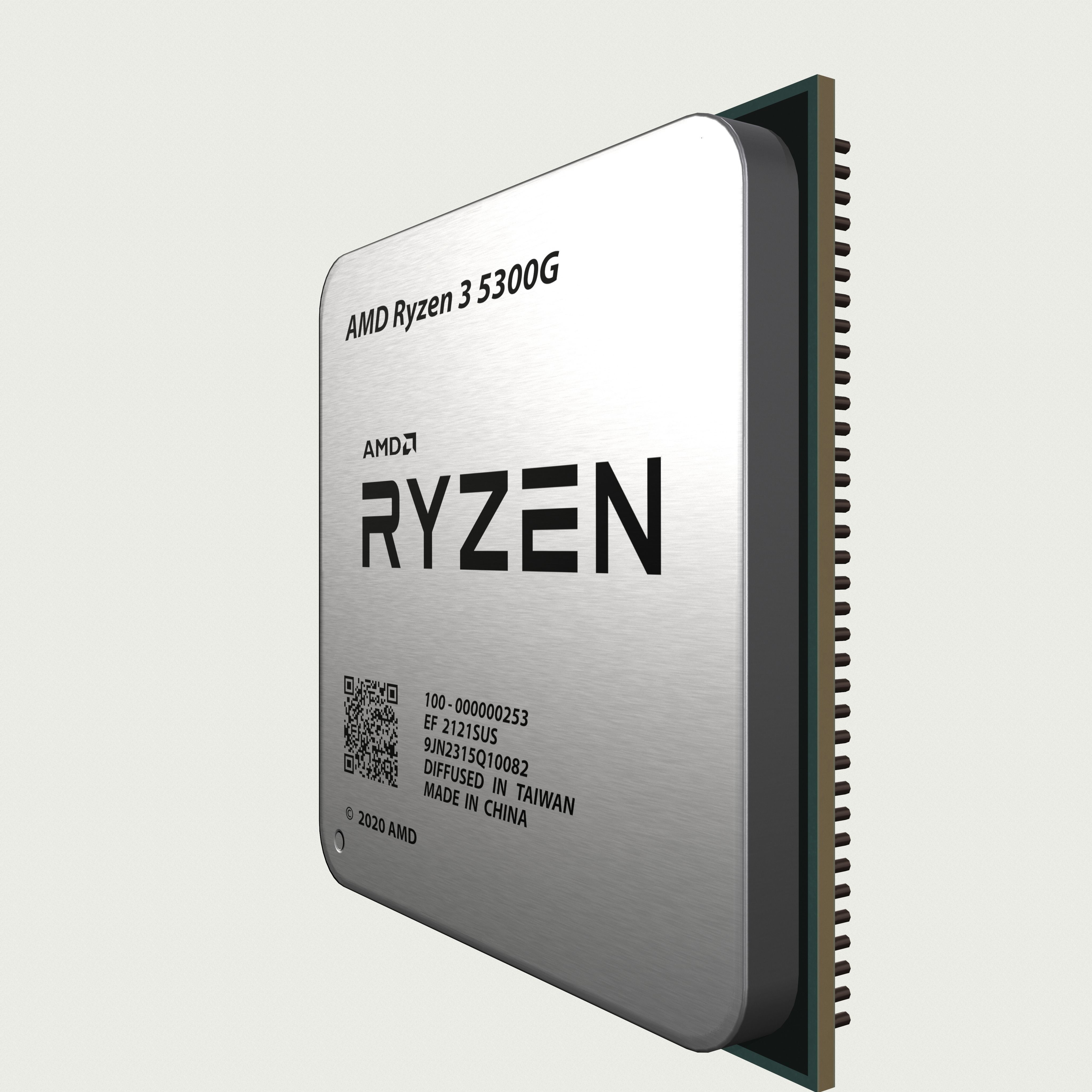 CPU AMD Ryzen 3 5300G Low-poly 3D model_4