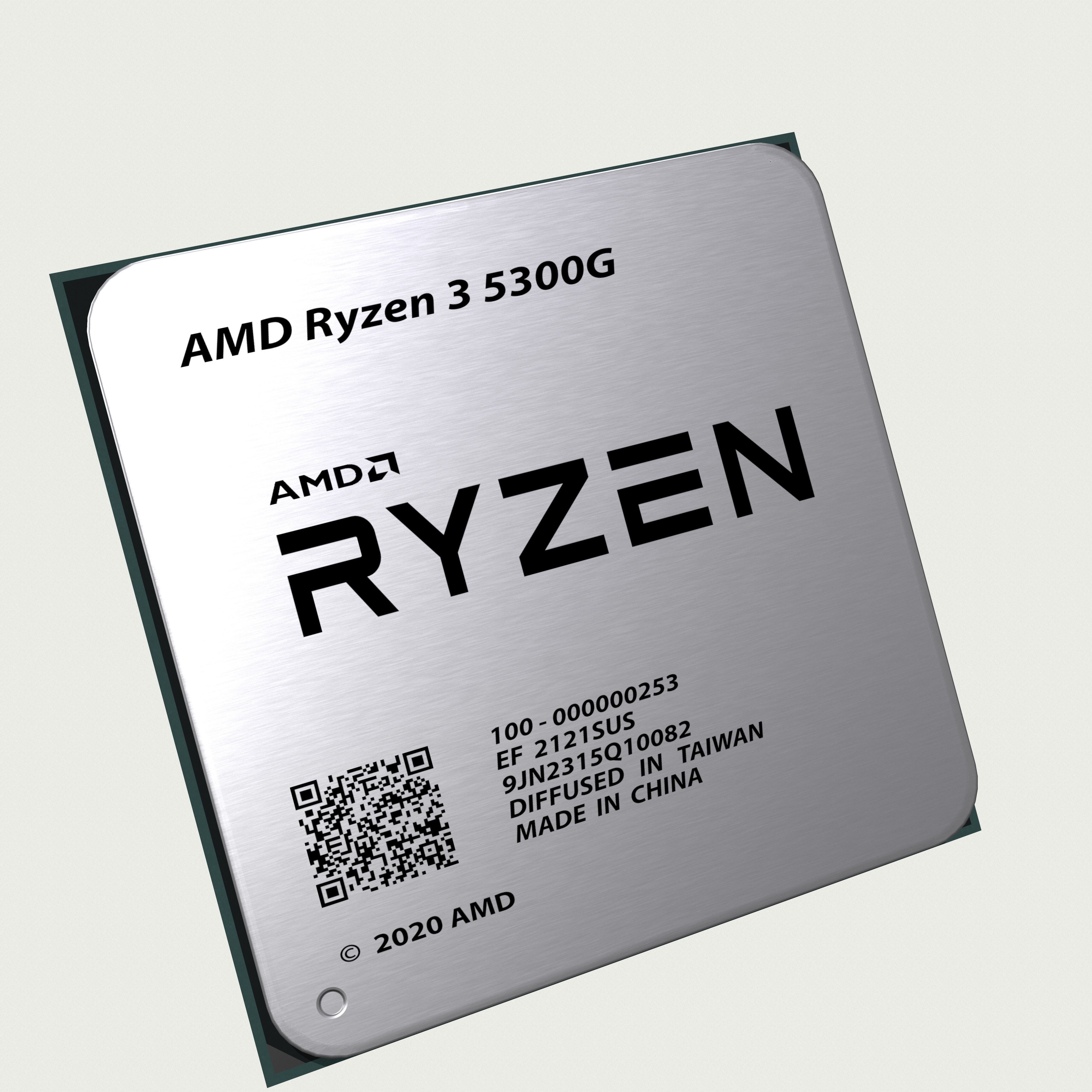 CPU AMD Ryzen 3 5300G Low-poly 3D model_3