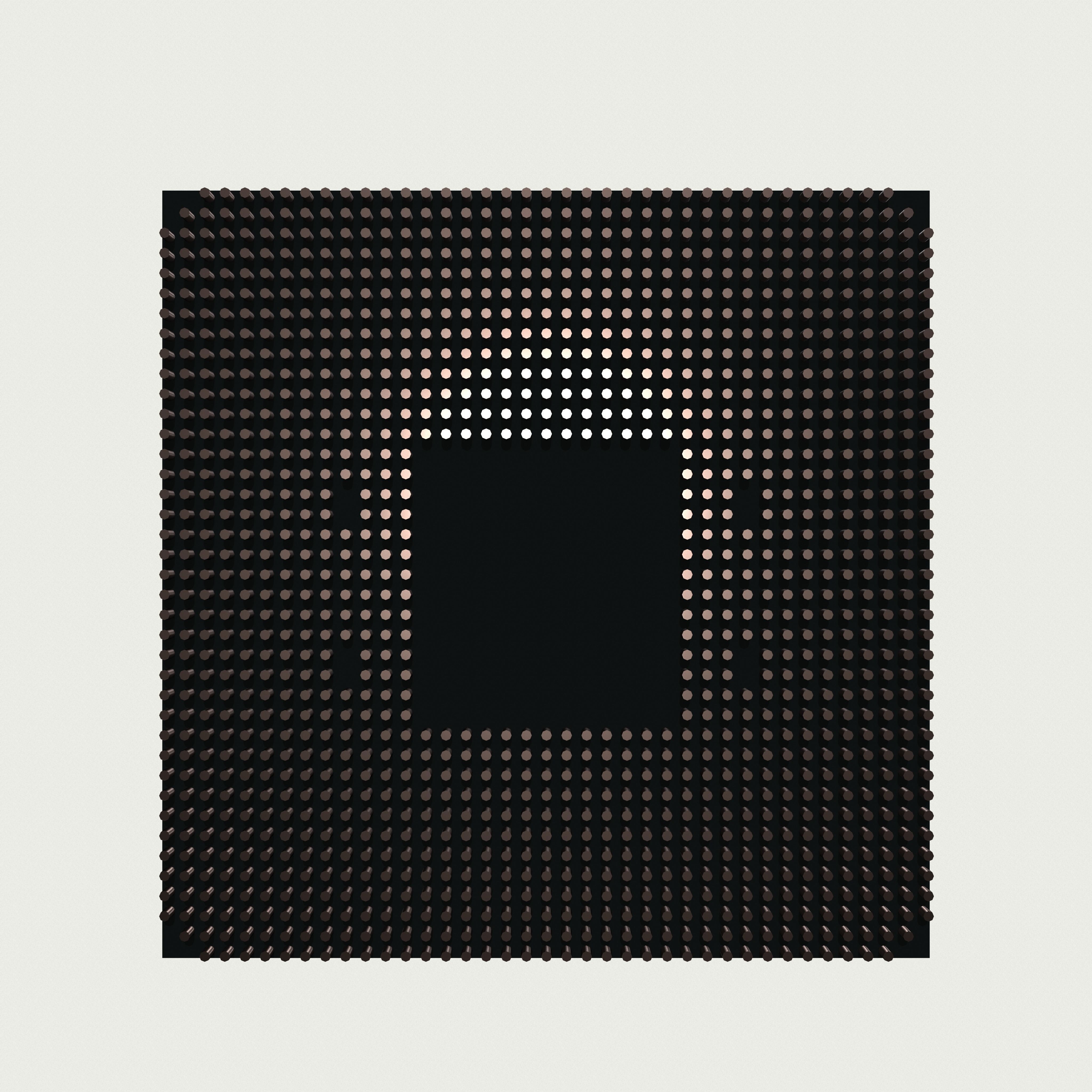 CPU AMD Ryzen 3 5300G Low-poly 3D model_10