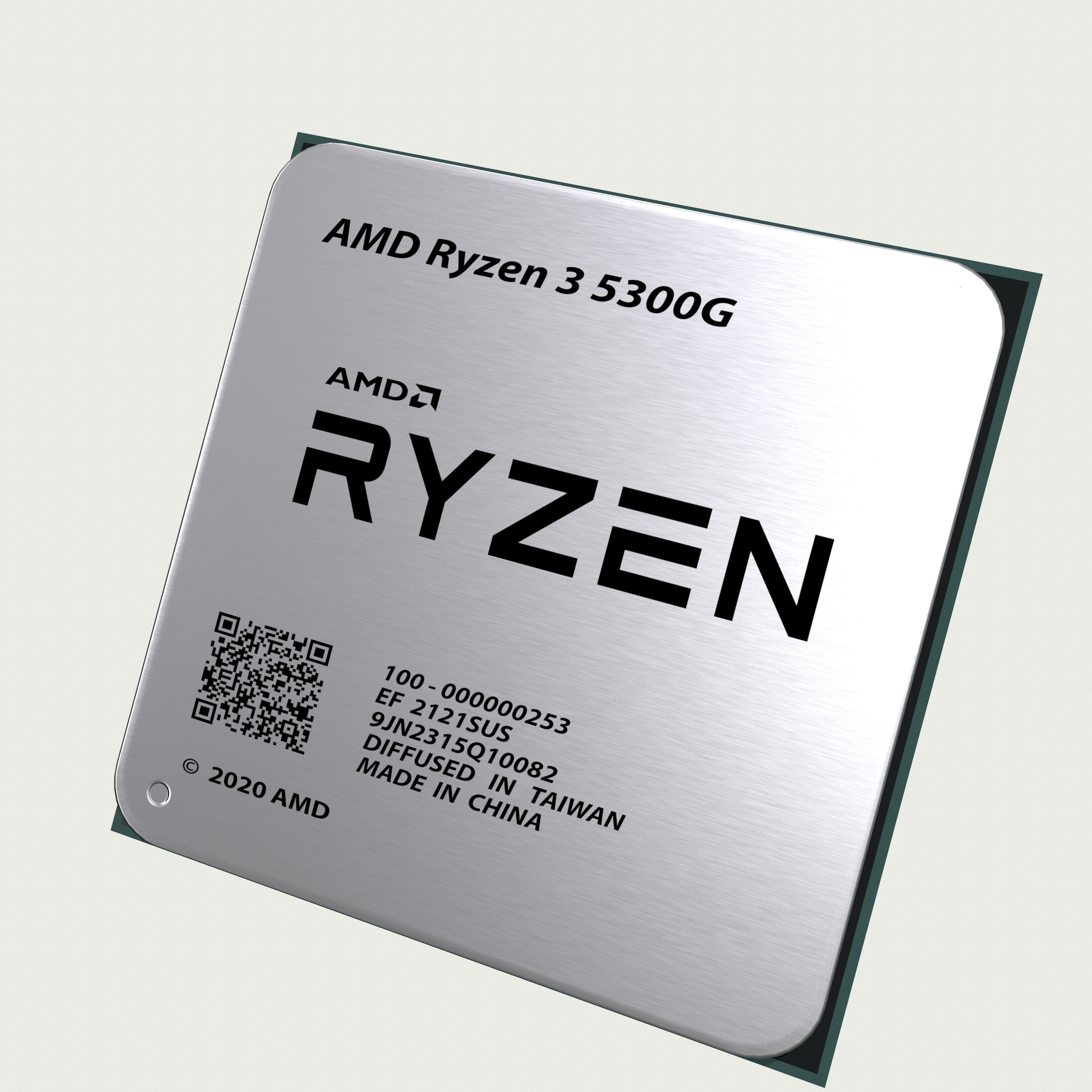 CPU AMD Ryzen 3 5300G Low-poly 3D model_2