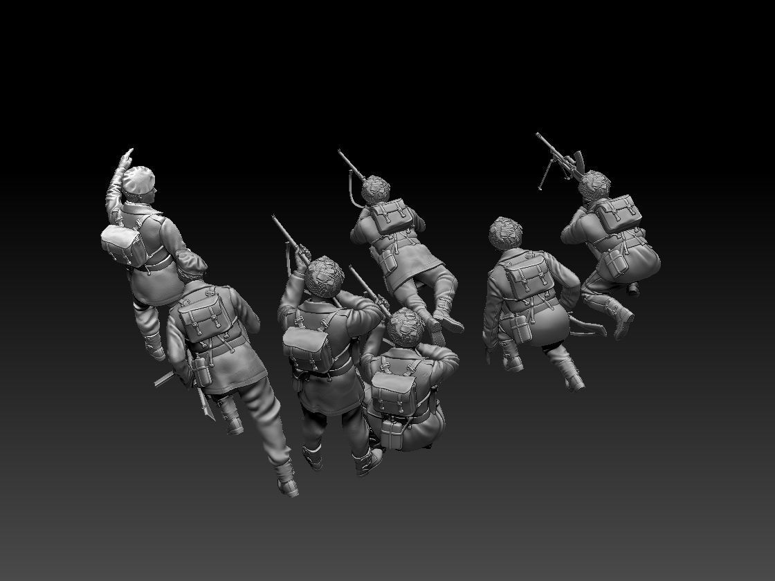 airborne british attack 3D print model_82