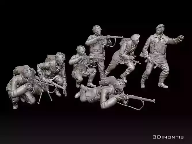 airborne british attack 3D print model