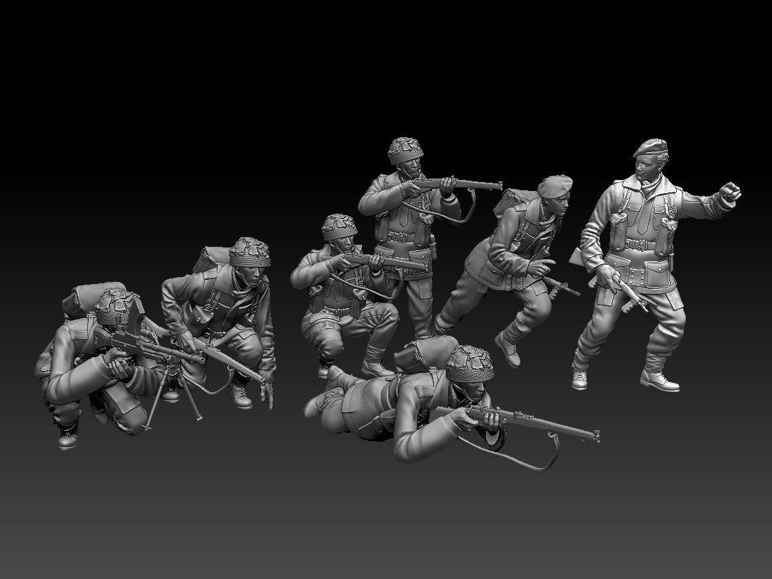 airborne british attack 3D print model_8