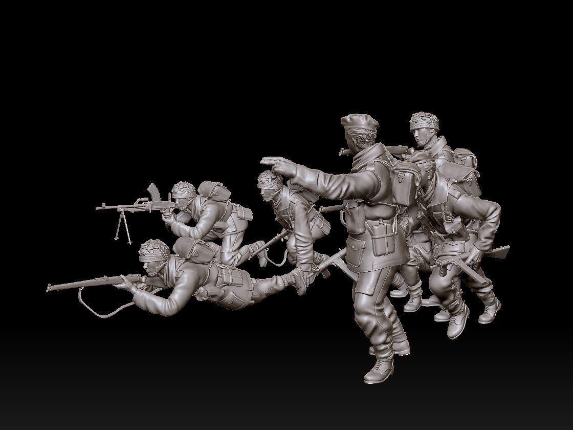airborne british attack 3D print model_48
