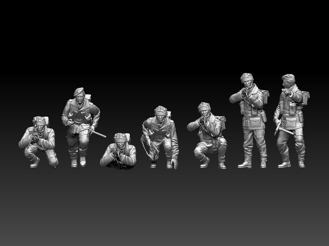 airborne british attack 3D print model_19