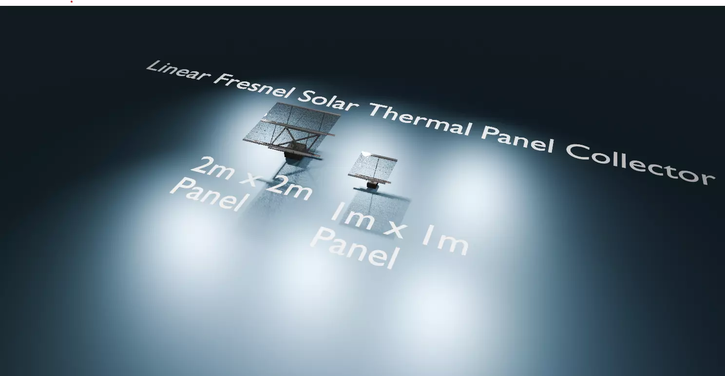 Linear Fresnel Solar Thermal Collector Green Energy Power 3D model