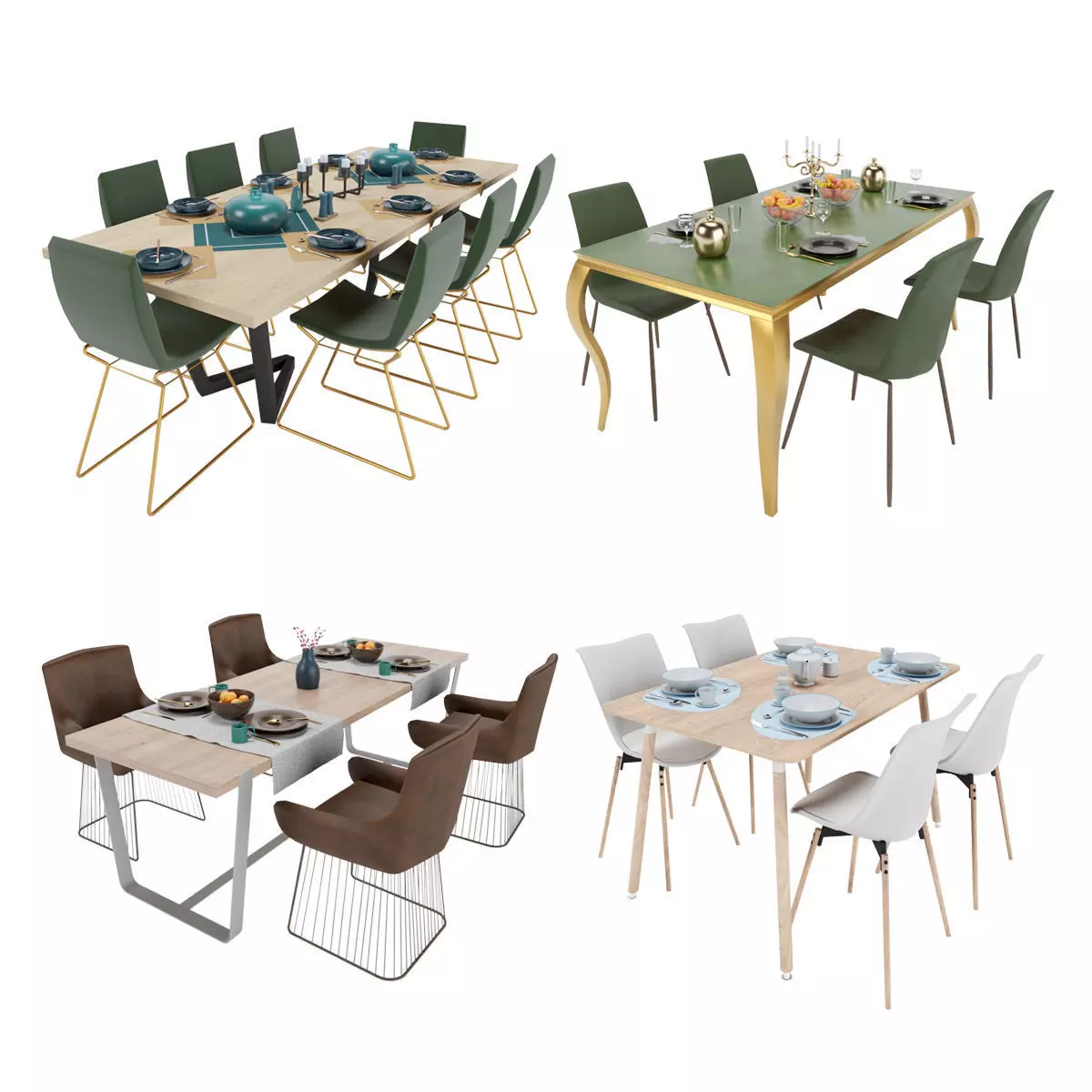 Dining Table Sets Collection 3D model