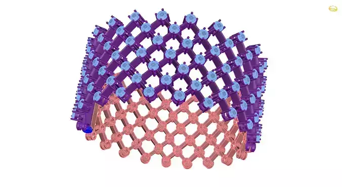 Bracelet mesh of crystals 3D print model