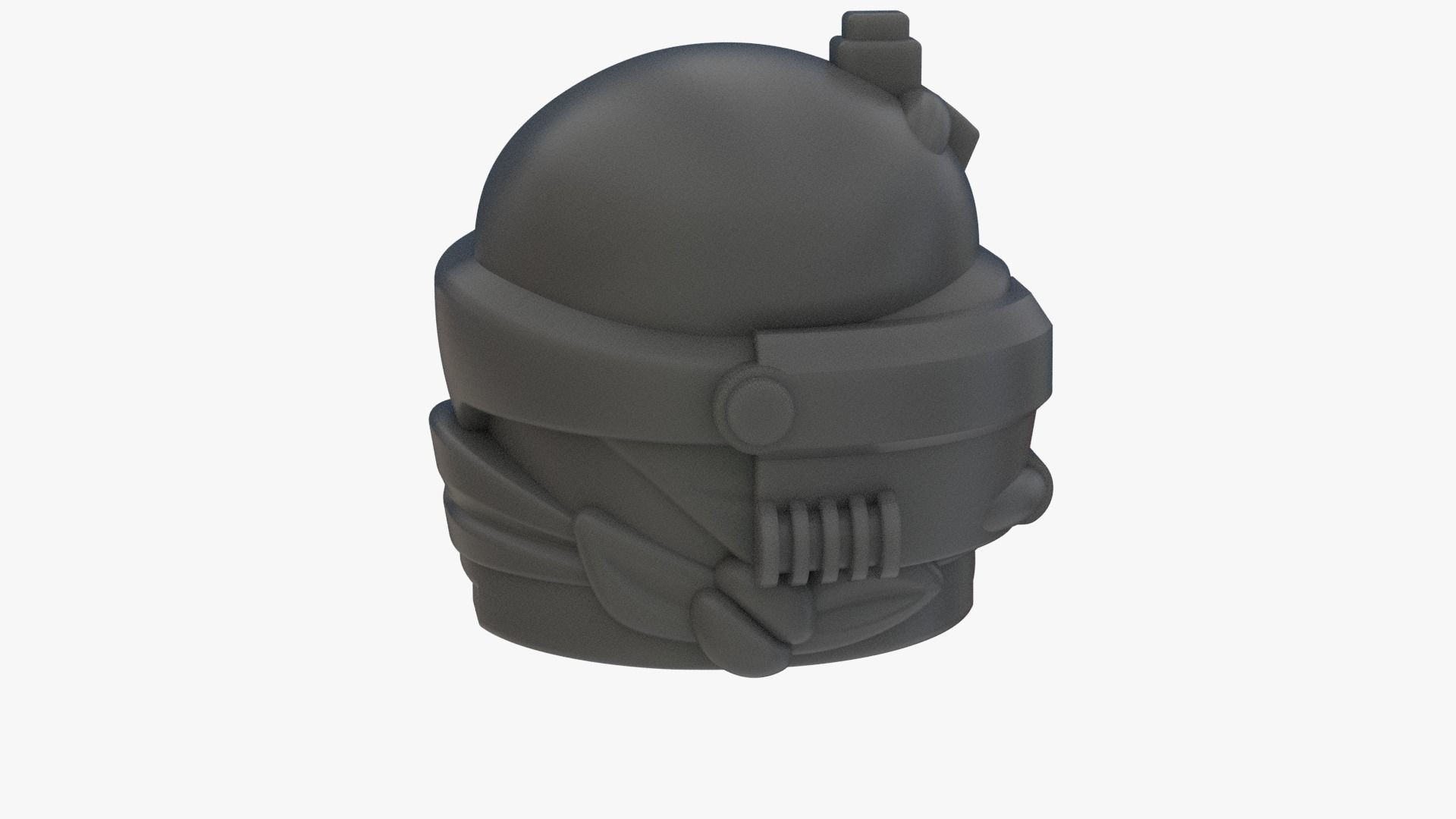 Realsize Lego Ninjago Head Low-poly 3D model_3