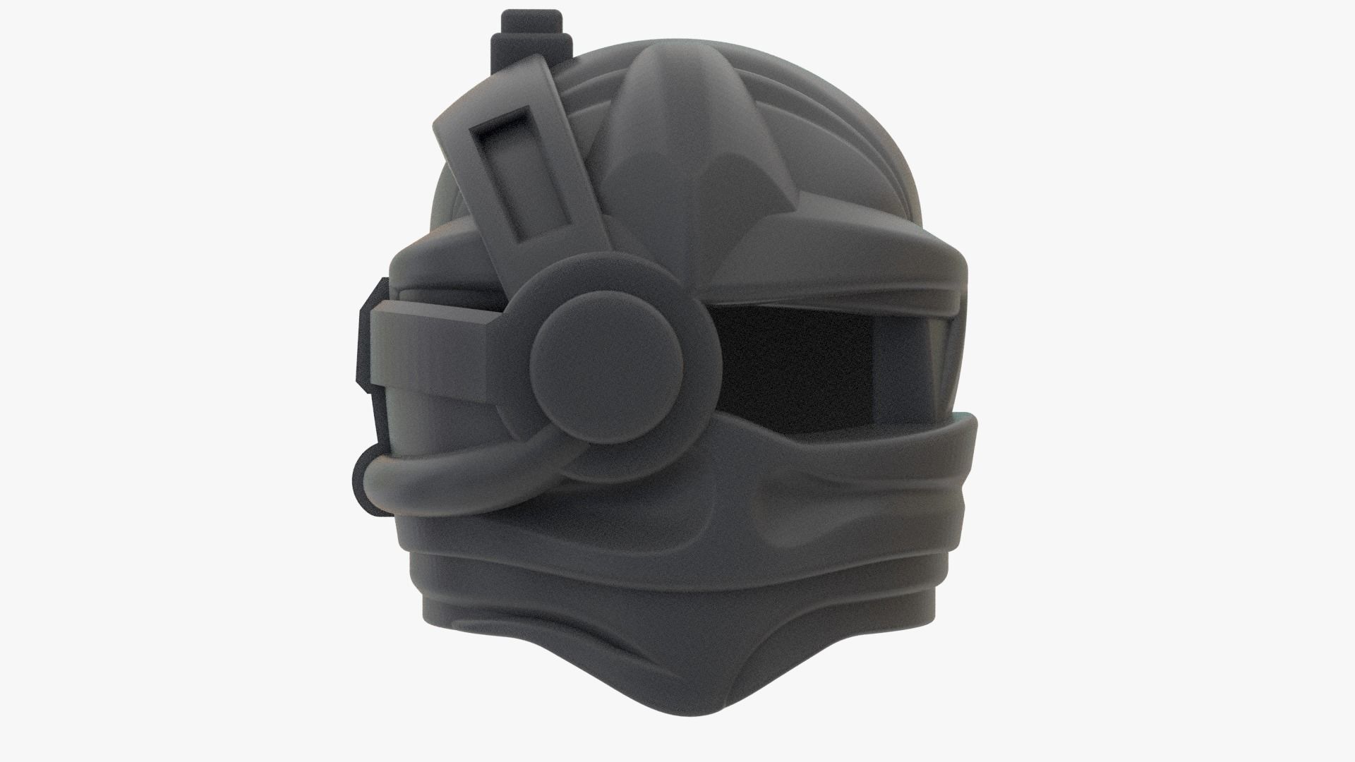 Realsize Lego Ninjago Head Low-poly 3D model_1