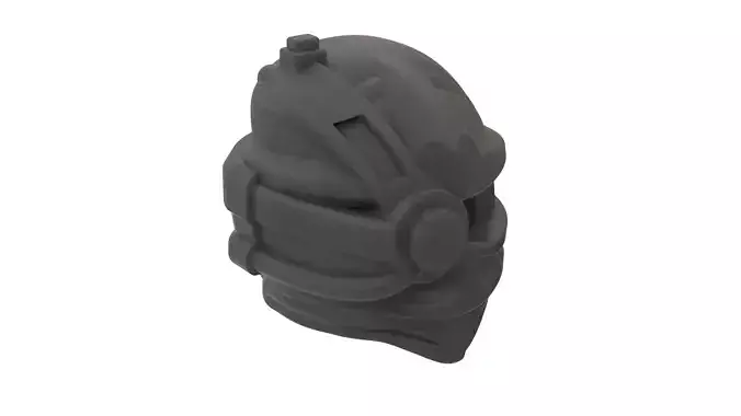 Realsize Lego Ninjago Head Low-poly 3D model