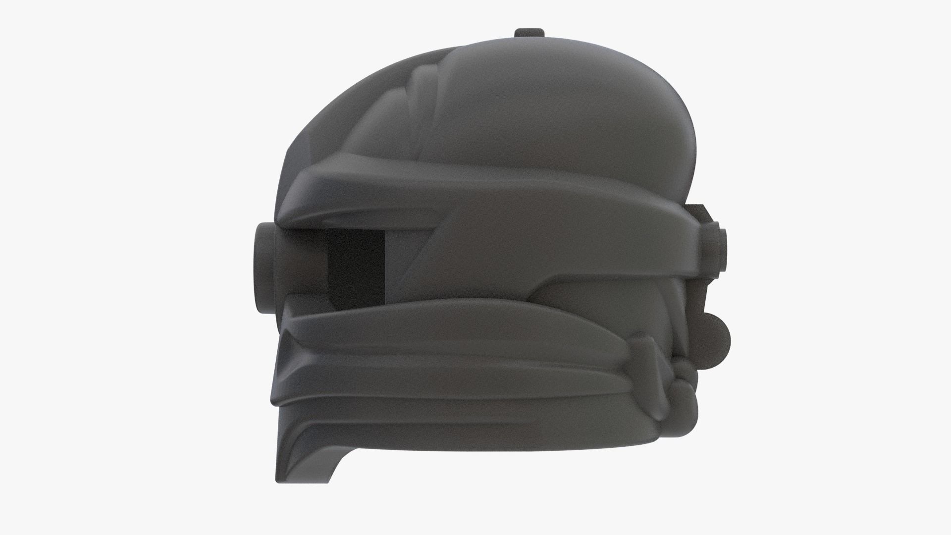 Realsize Lego Ninjago Head Low-poly 3D model_2