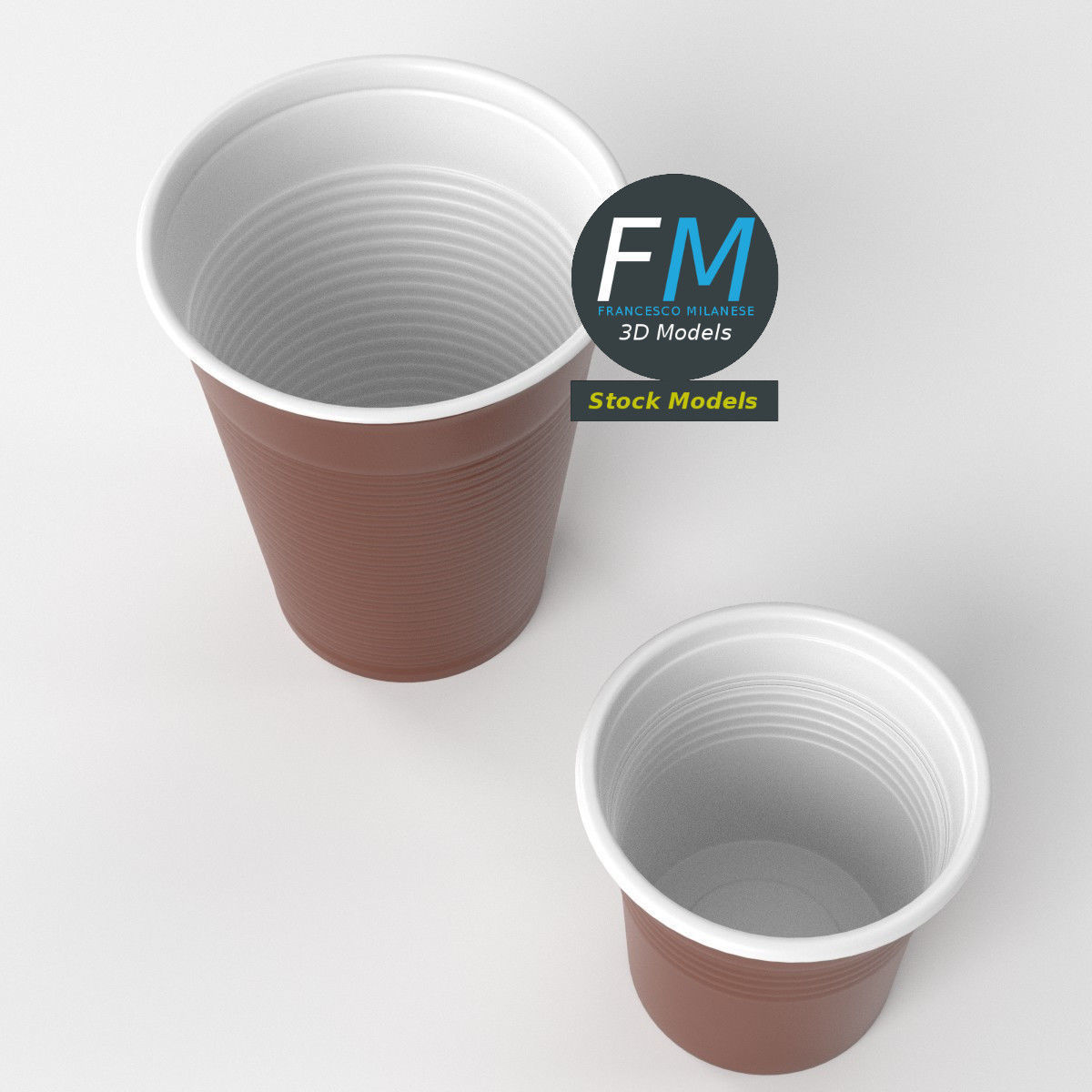 Plastic cups 3D model_5