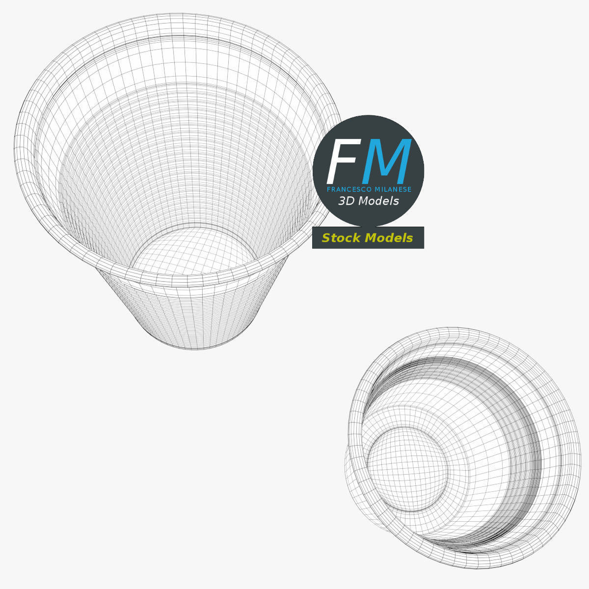 Plastic cups 3D model_8