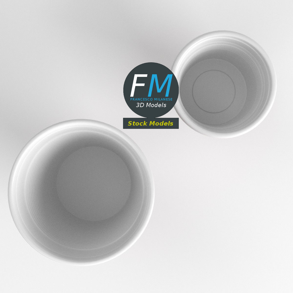 Plastic cups 3D model_6