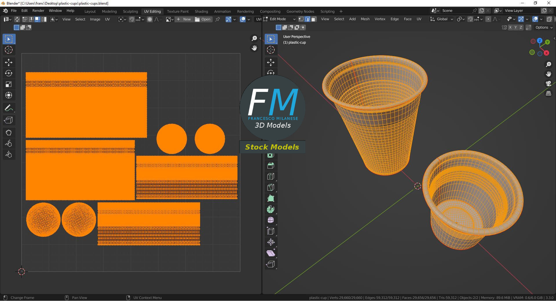 Plastic cups 3D model_10