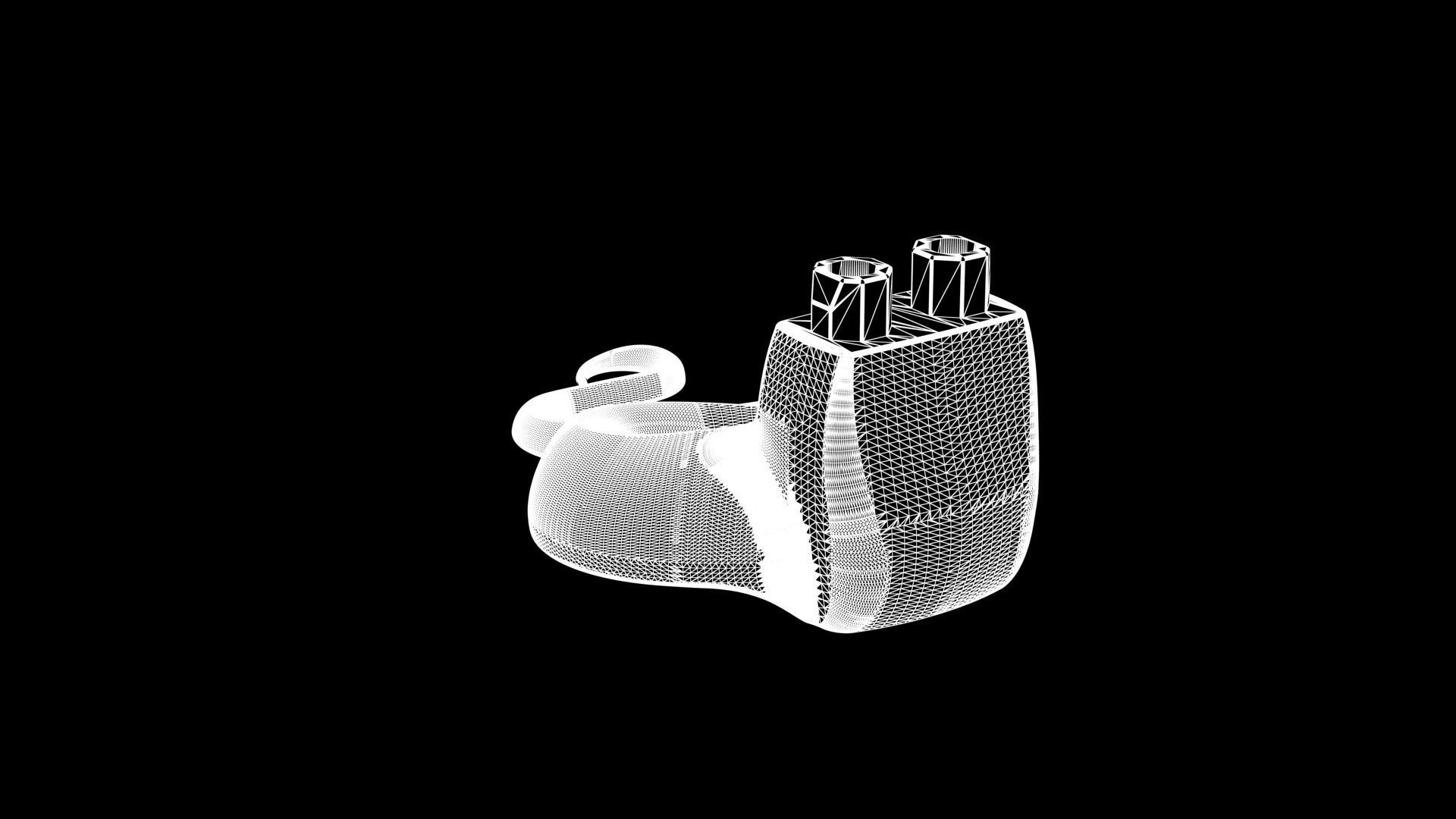 Real Size Lego 3D Scan Snake Tail Body Low-poly 3D model_7