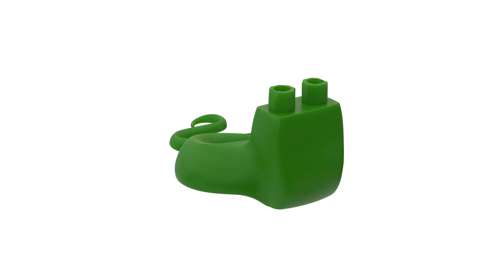 Real Size Lego 3D Scan Snake Tail Body Low-poly 3D model_0