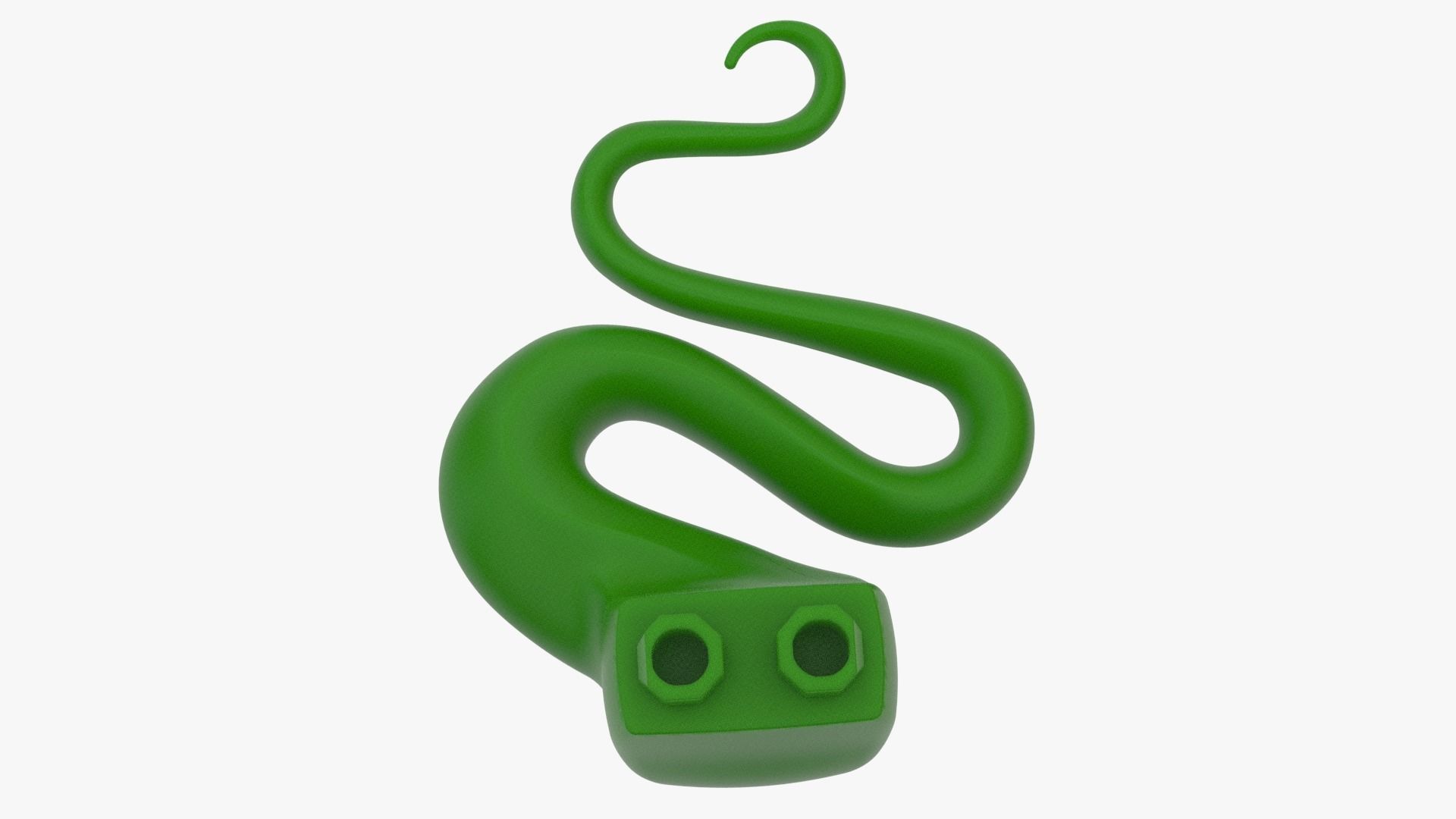 Real Size Lego 3D Scan Snake Tail Body Low-poly 3D model_5