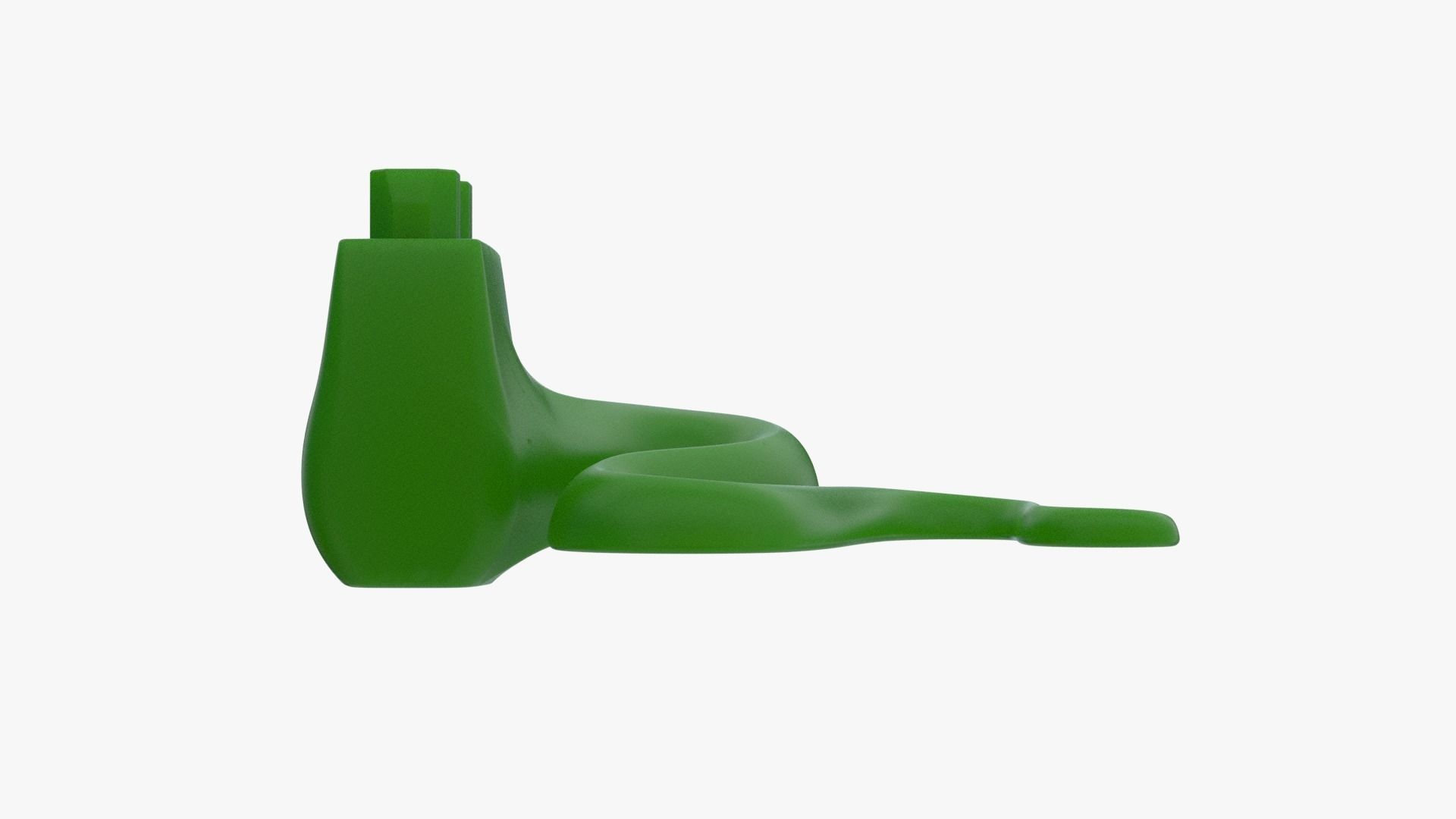 Real Size Lego 3D Scan Snake Tail Body Low-poly 3D model_2