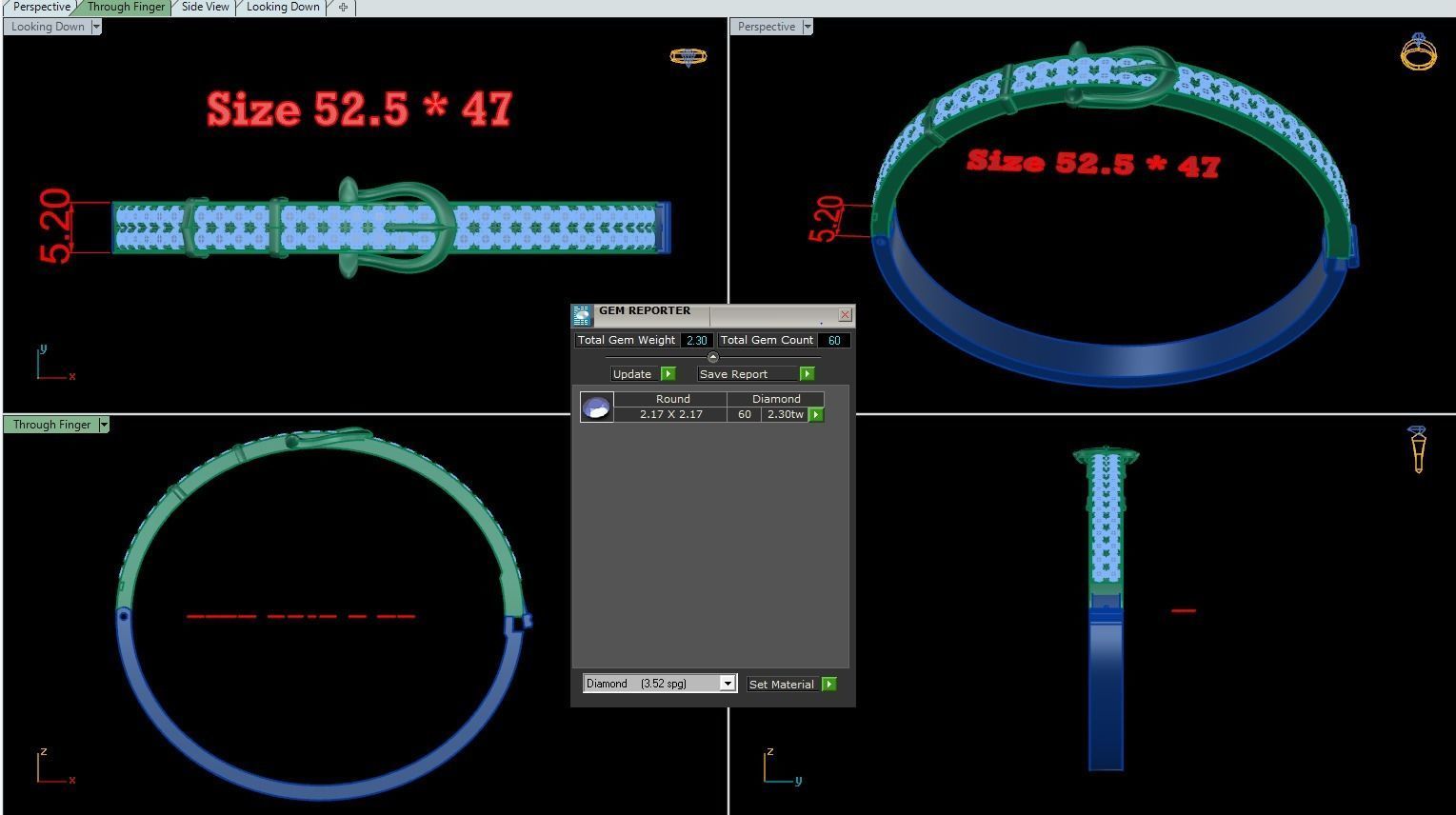 Bracelet bangle 3D print model_2