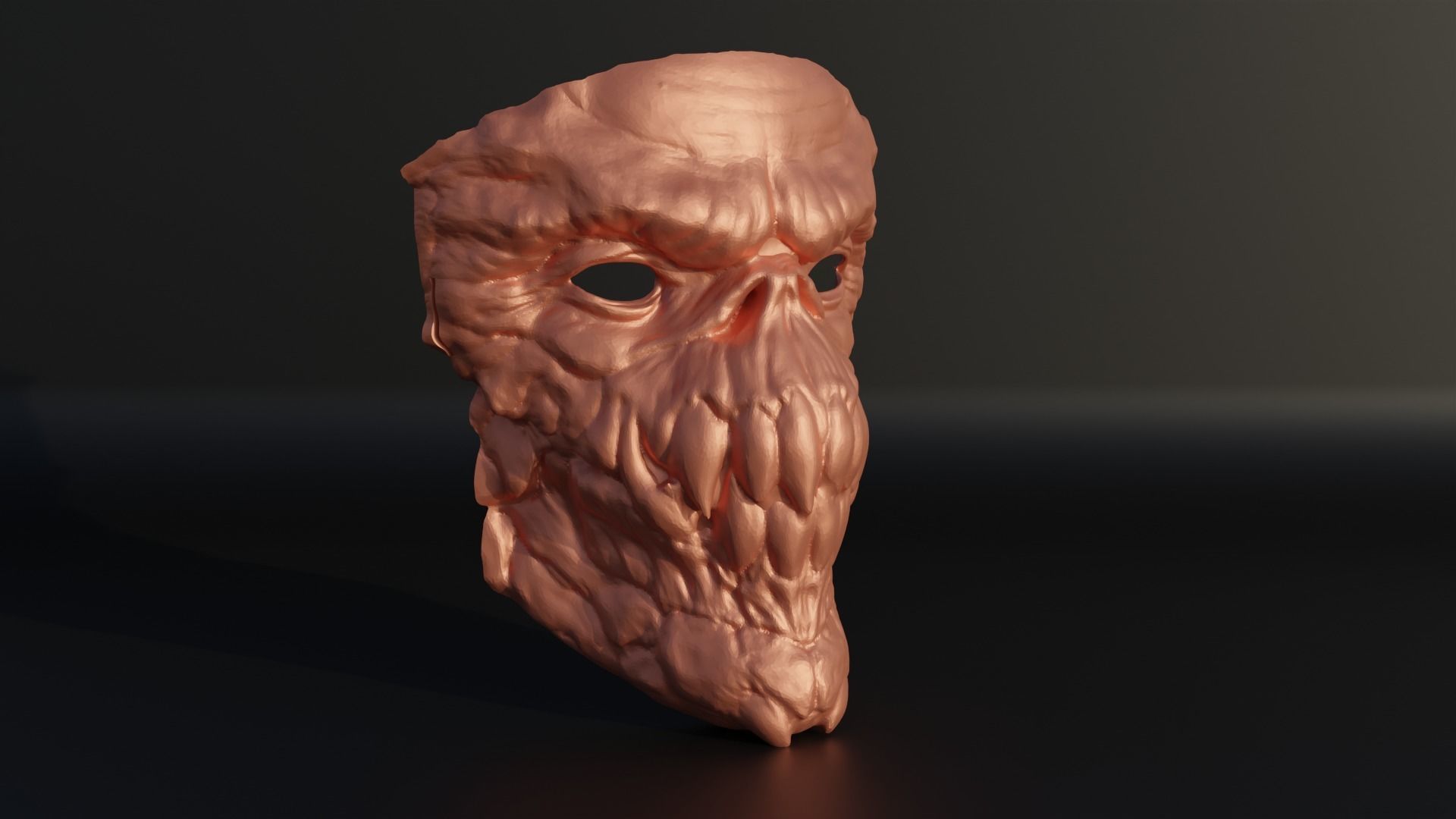 Devil Mask - Demon Cosplay Face Mask 3D print model_15