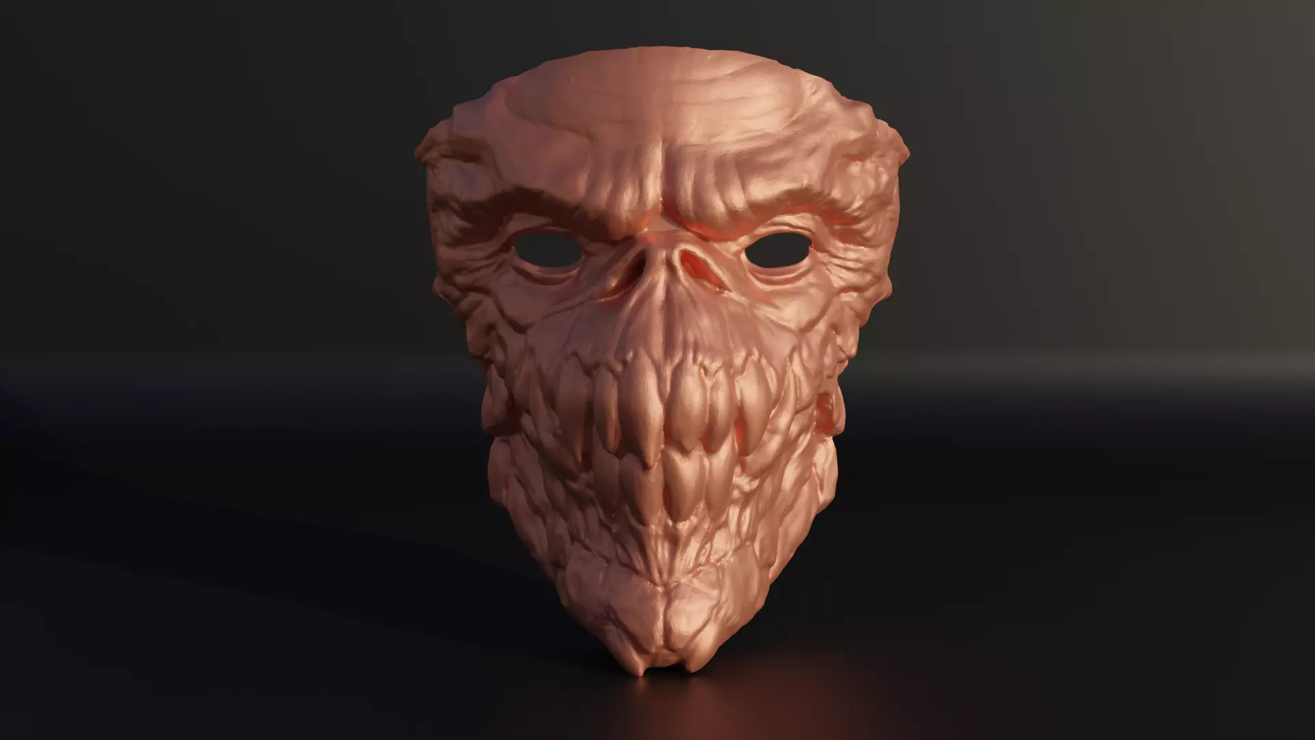 Devil Mask - Demon Cosplay Face Mask 3D print model_0
