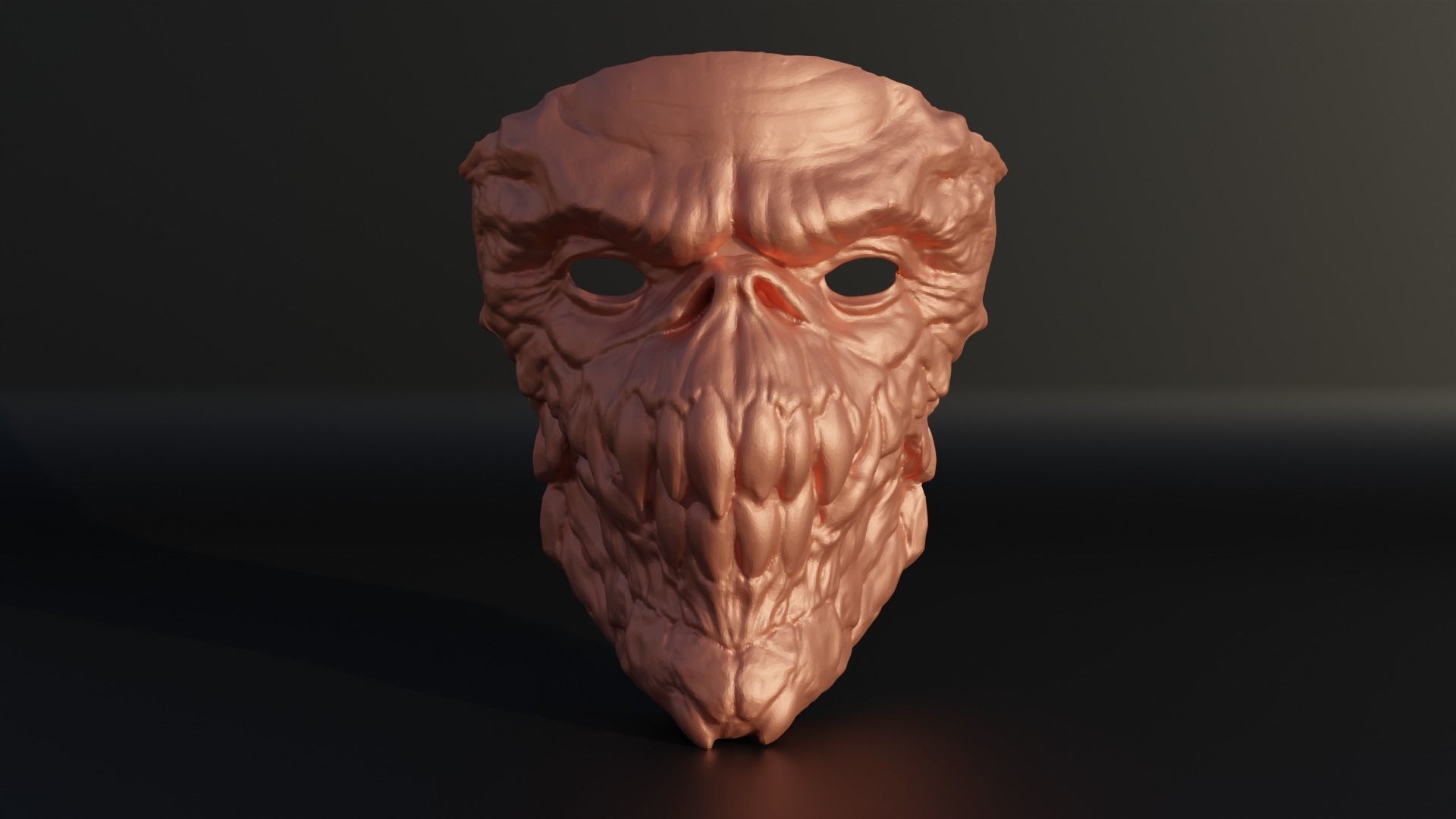 Devil Mask - Demon Cosplay Face Mask 3D print model_10