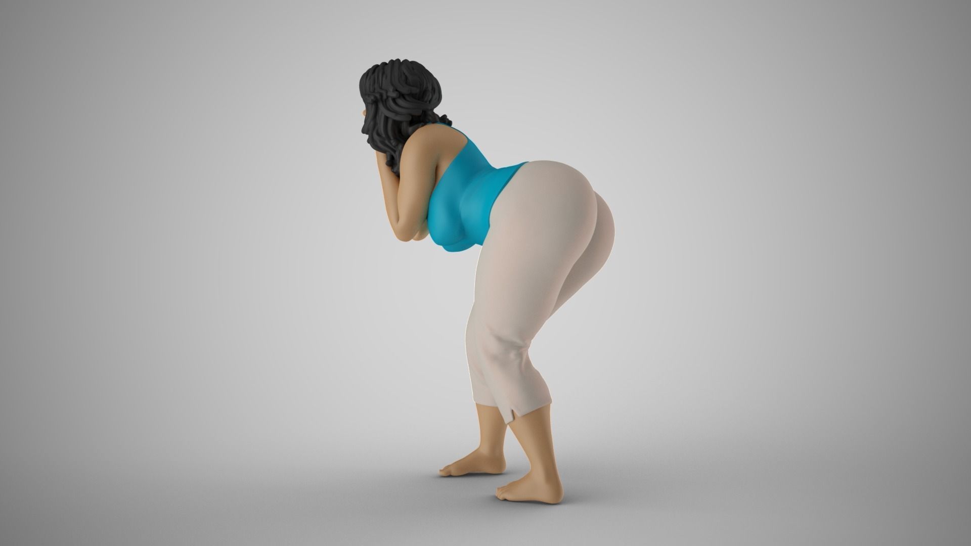 Coquetry woman 3D print model_9