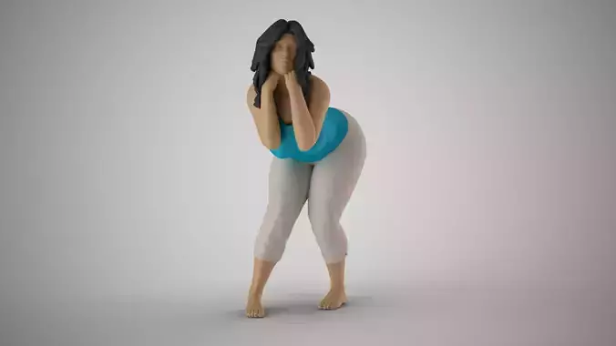 Coquetry woman 3D print model