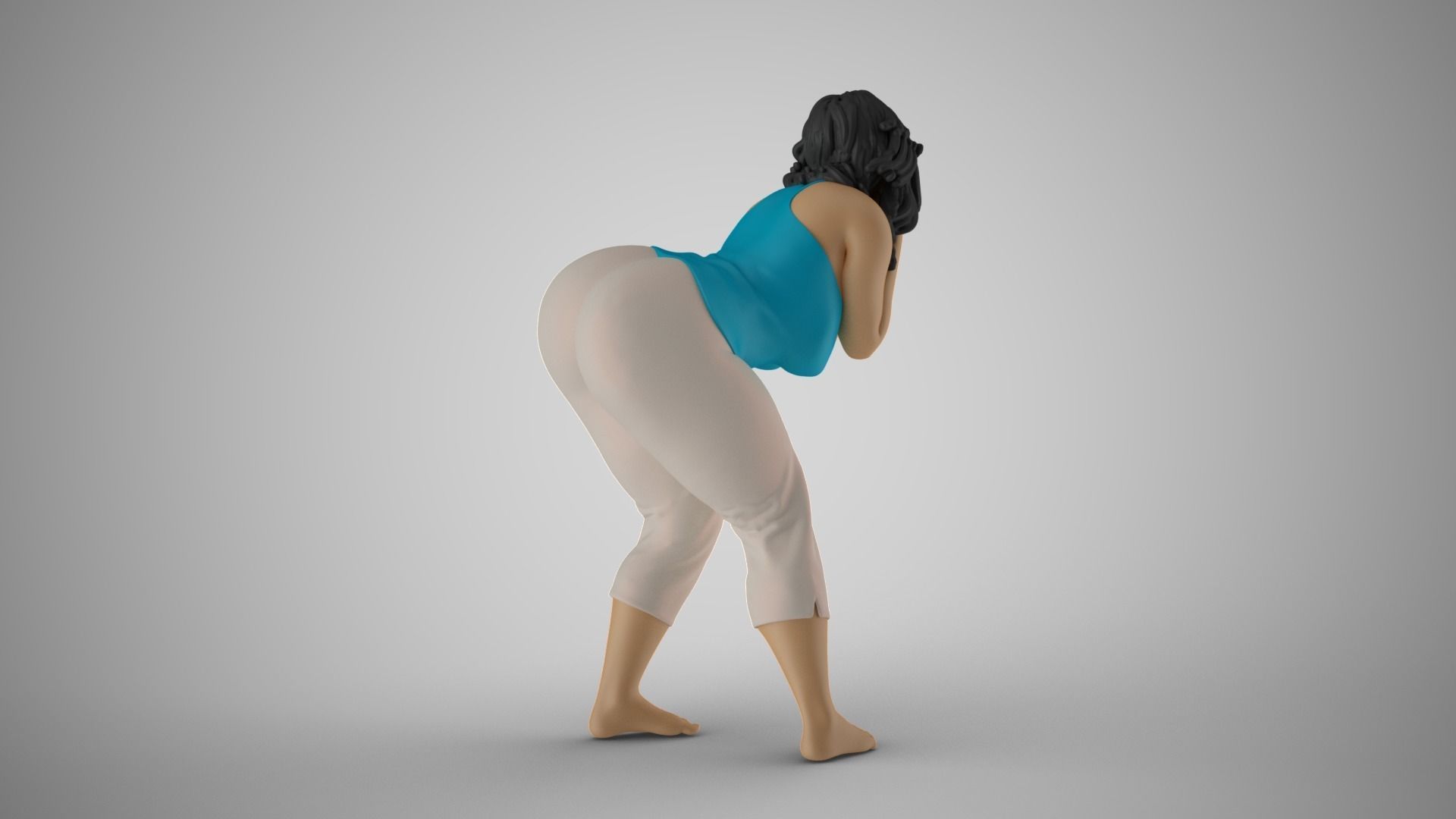 Coquetry woman 3D print model_6