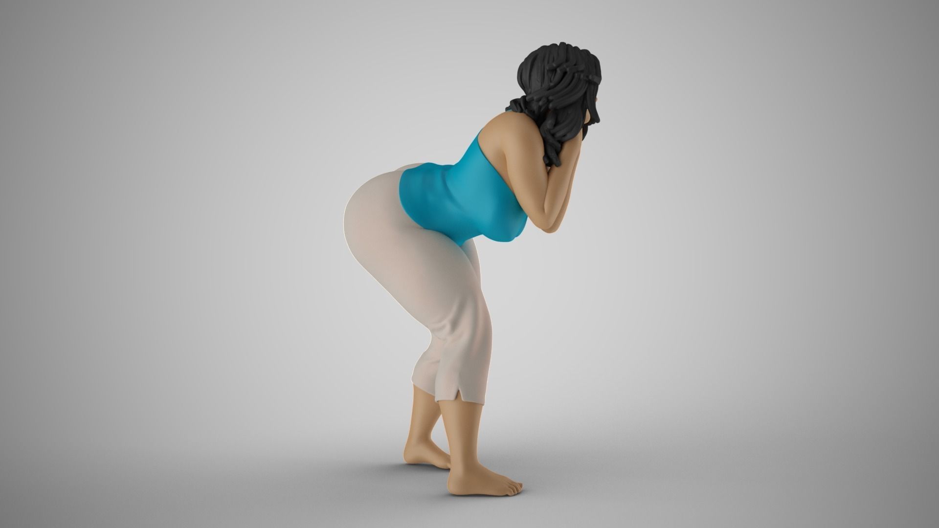 Coquetry woman 3D print model_5