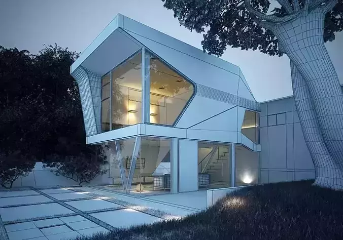 Modern House Exterior Design 3D model