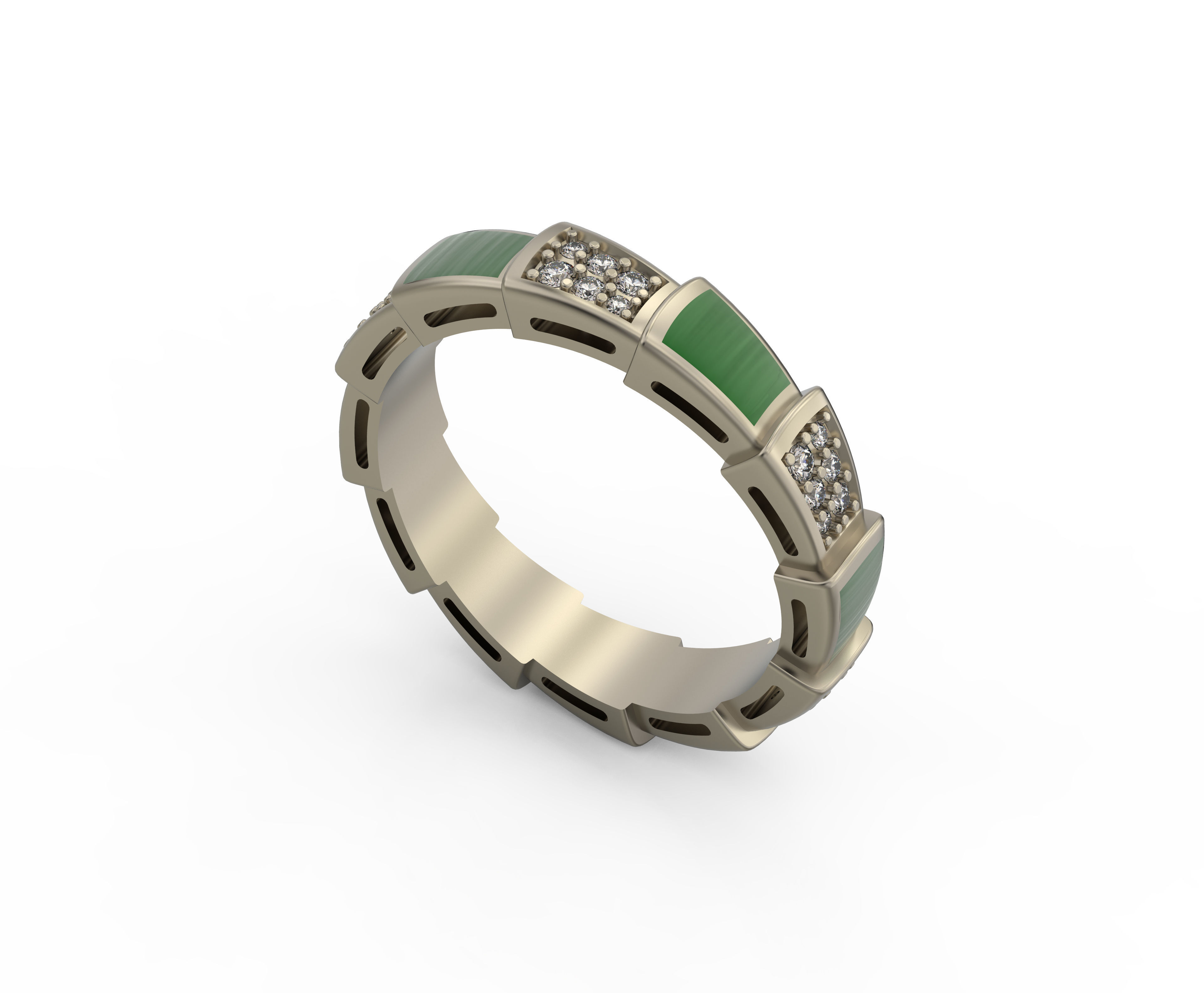 Serpenti Ring 3d Print Model C42 3D print model_1