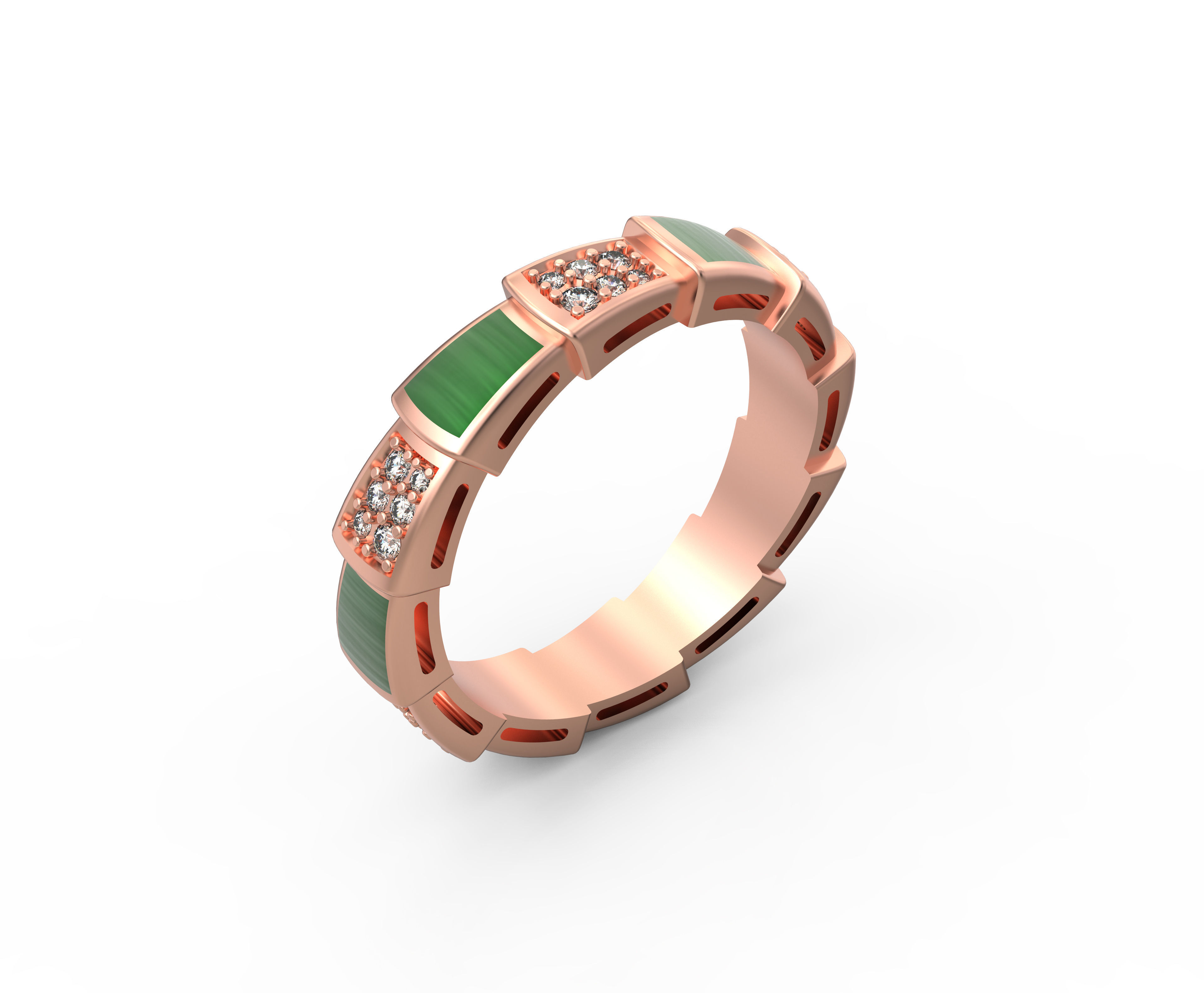 Serpenti Ring 3d Print Model C42 3D print model_2