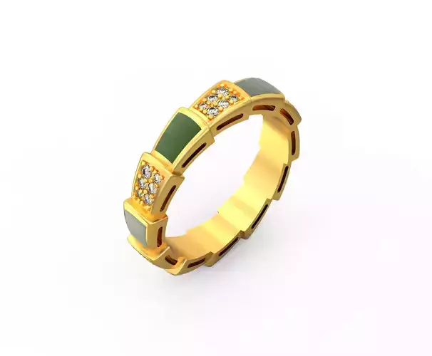 Serpenti Ring 3d Print Model C42