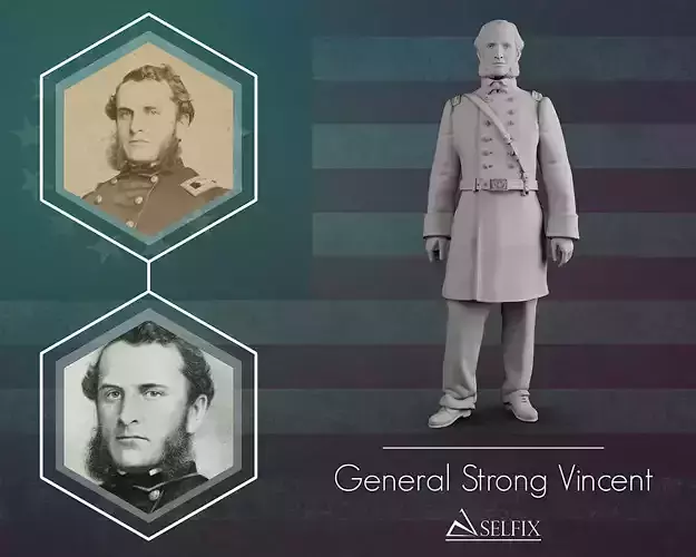 General Strong Vincent sculpture 3D print model