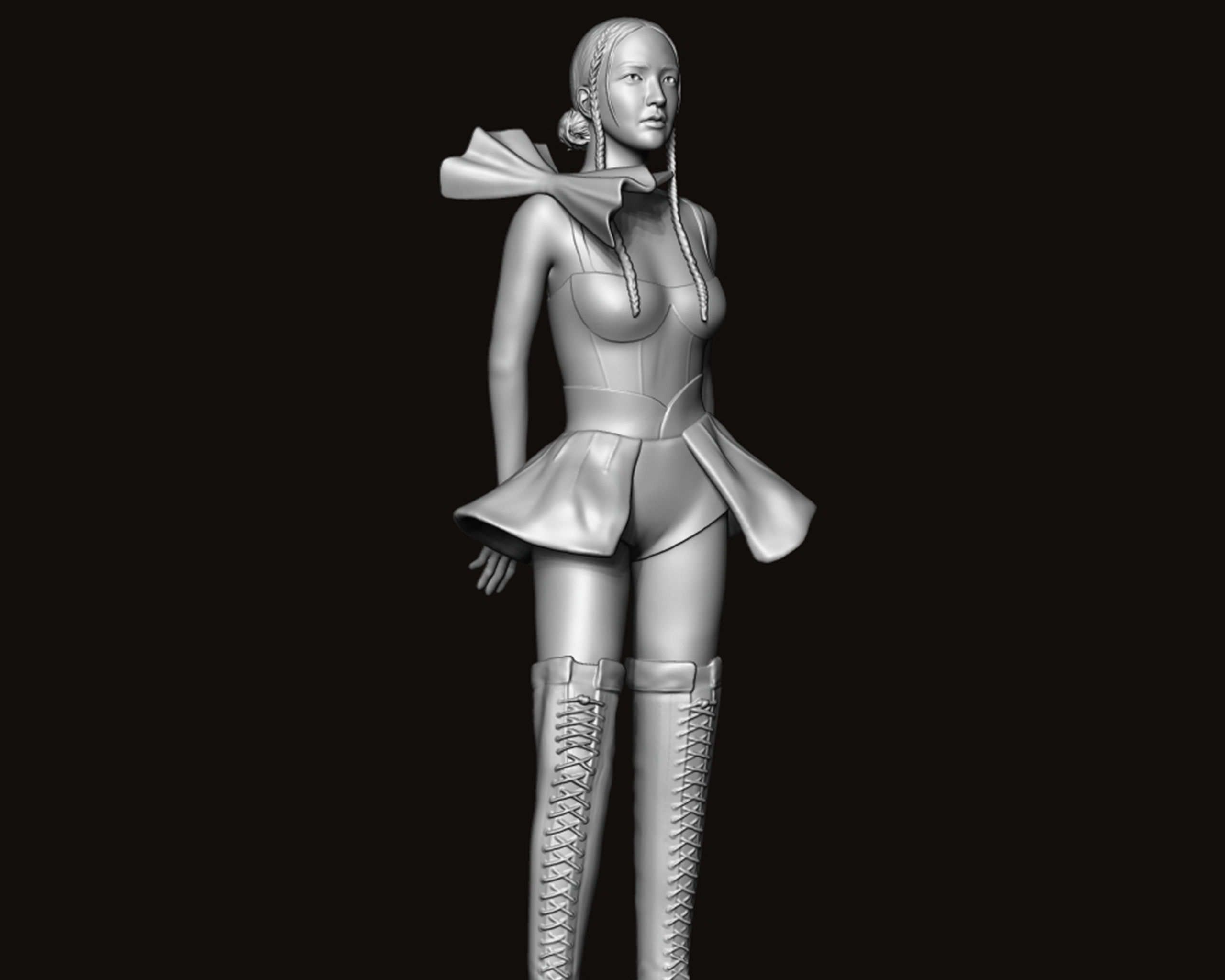 Jisoo Sculpture 3D print model_4