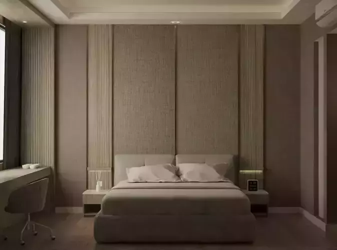 Realistic 3D and Render 3 meter Hotel Room - SketchUp and Vray