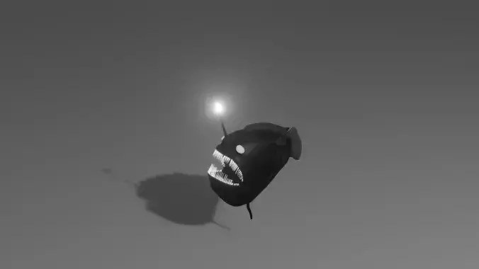 angler fish 3d  Free low-poly 3D model