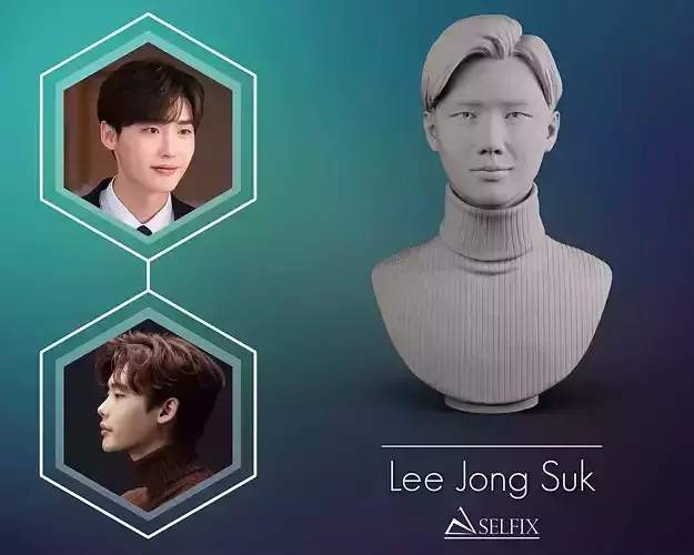 Lee Jong Suk portrait  3D print model