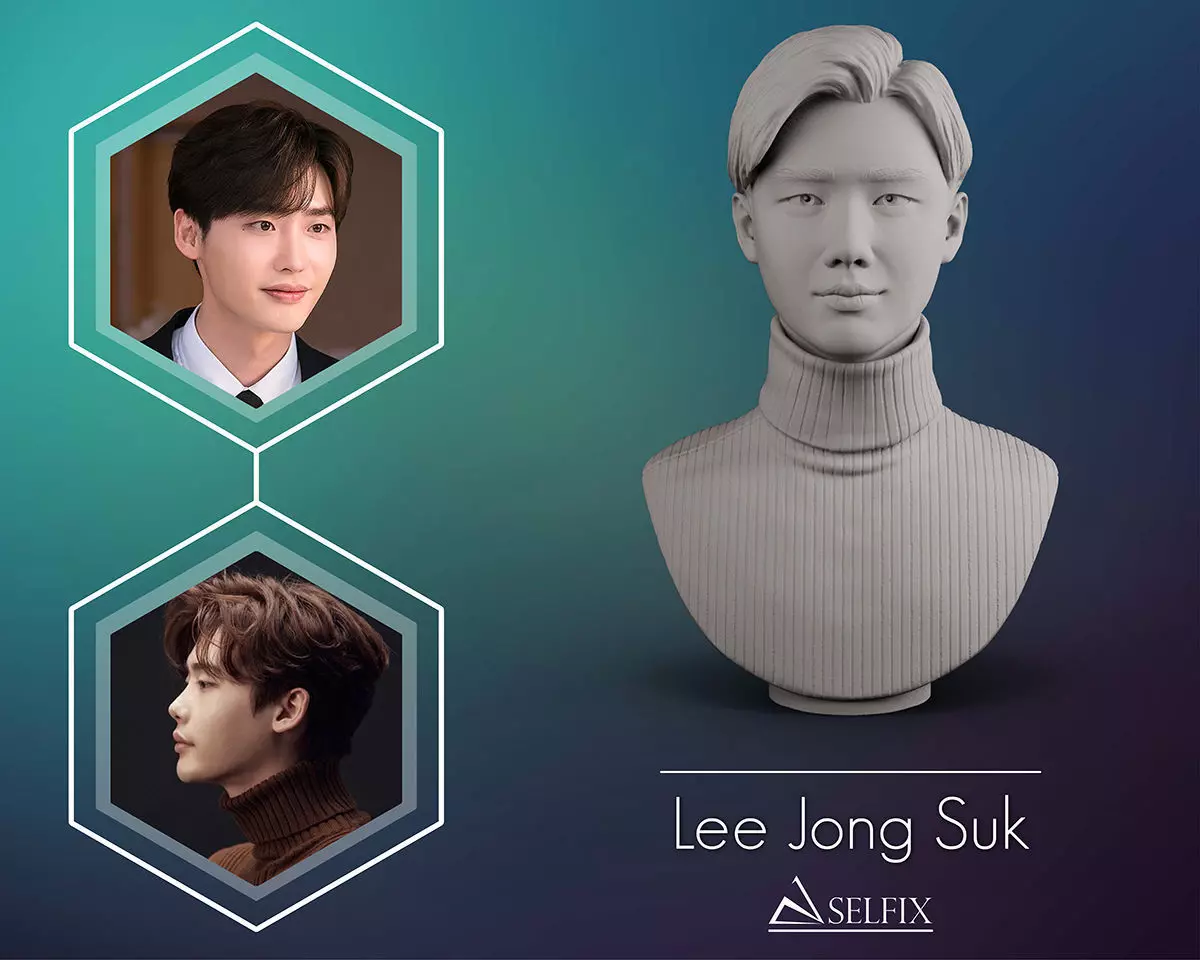 Lee Jong Suk portrait 3D print model