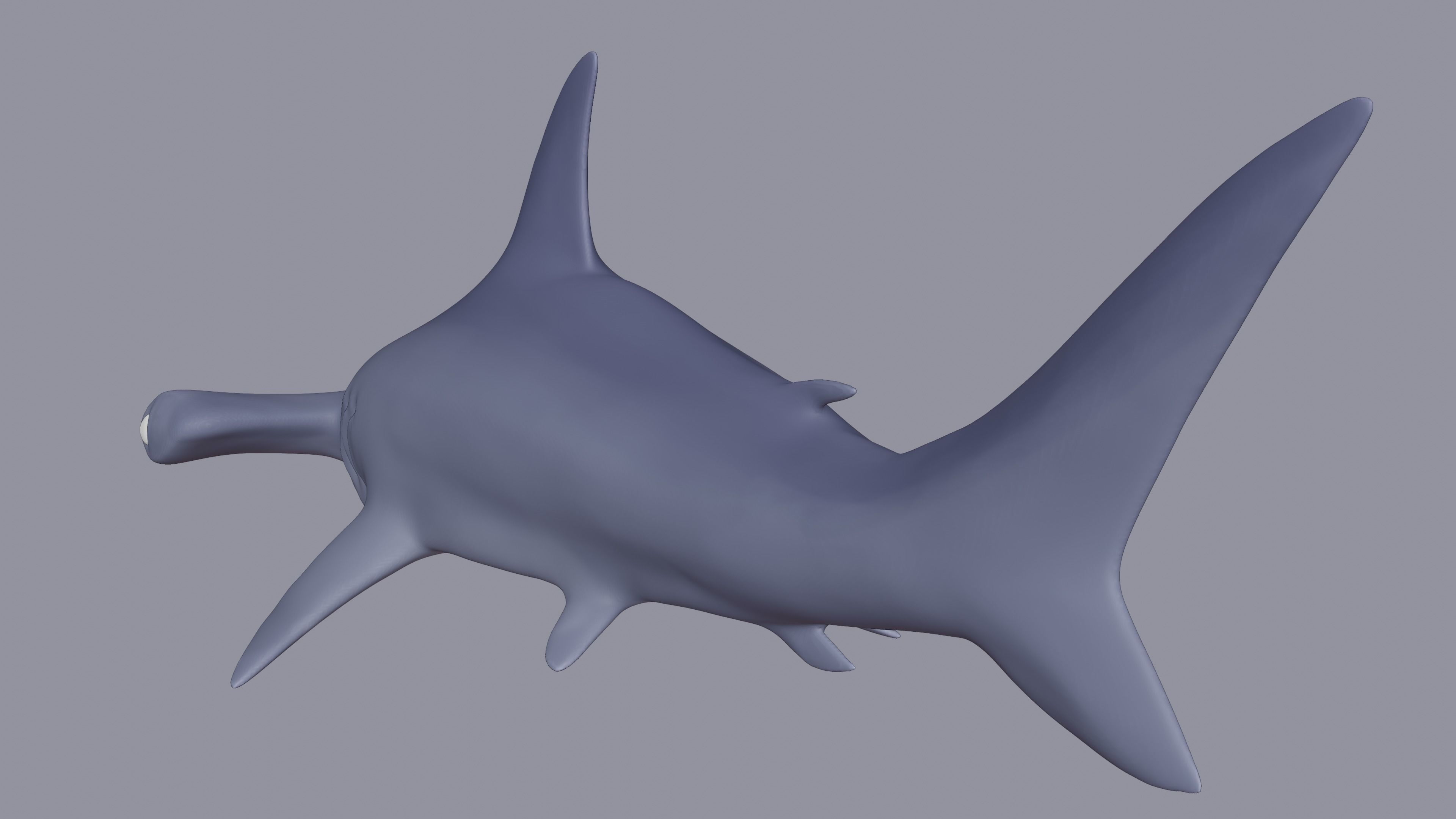 Hammerhead Shark 3D print model_3