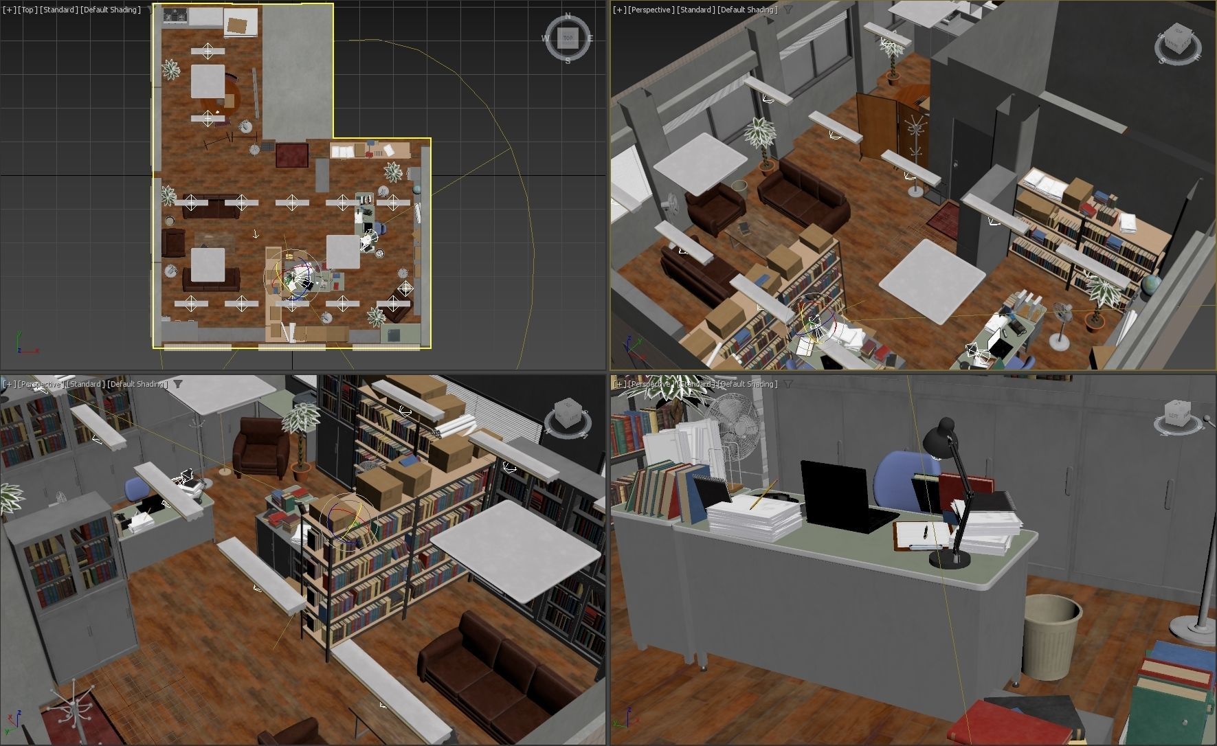 Lawyers Office - Environment for Crime Noir and Drama Low-poly 3D model_2