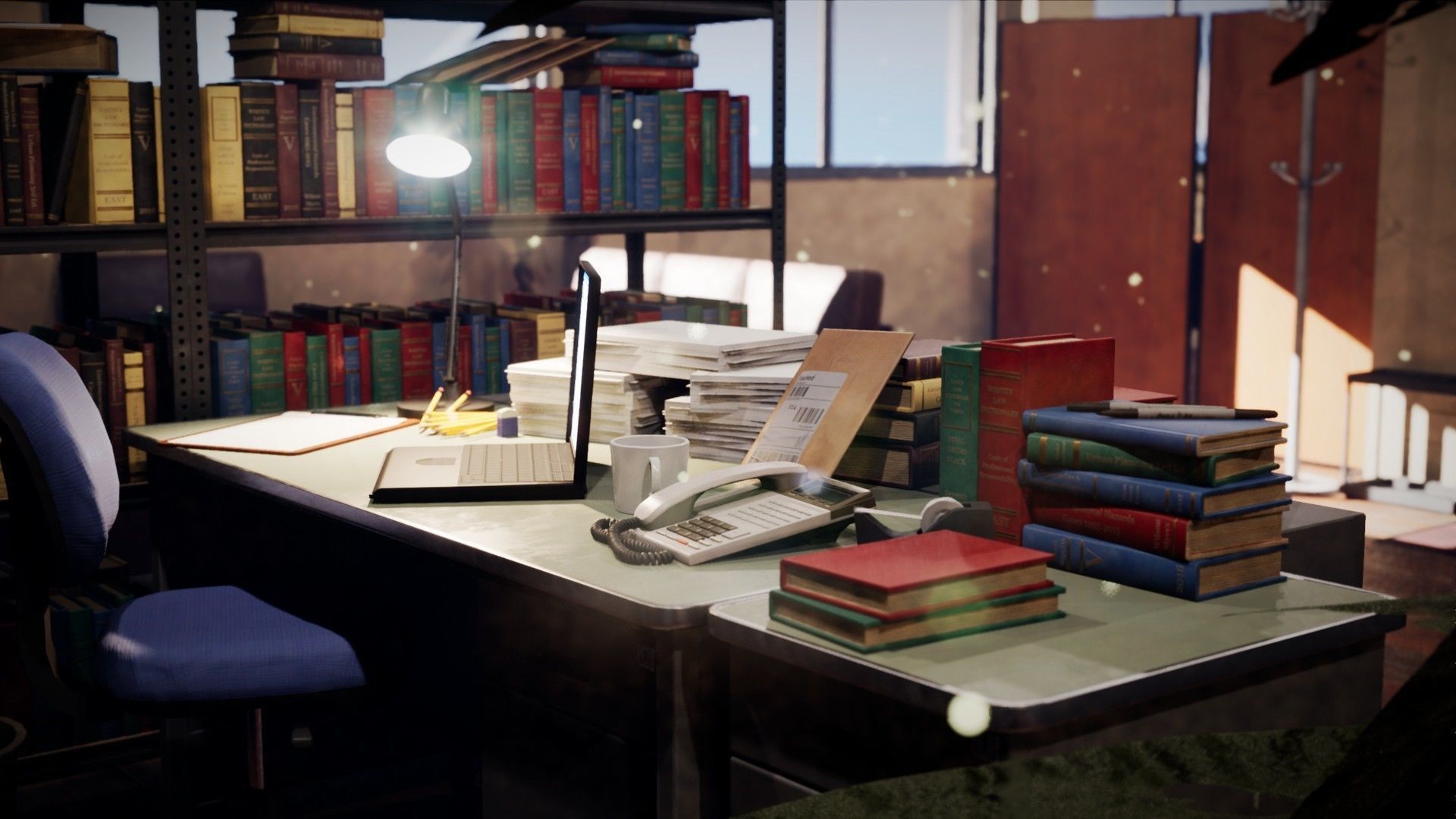 Lawyers Office - Environment for Crime Noir and Drama Low-poly 3D model_4