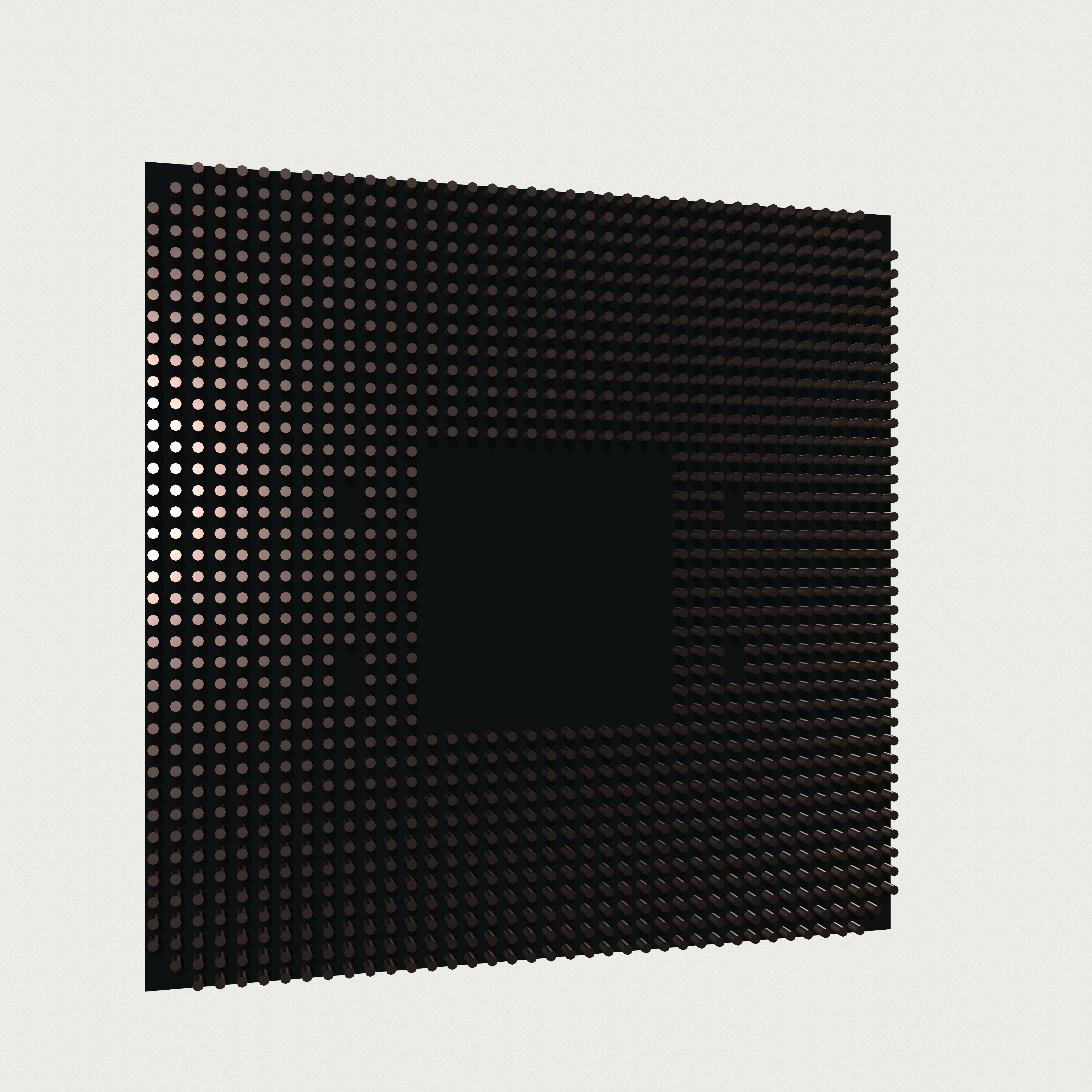 CPU AMD Ryzen 3 5300GE Low-poly 3D model_12