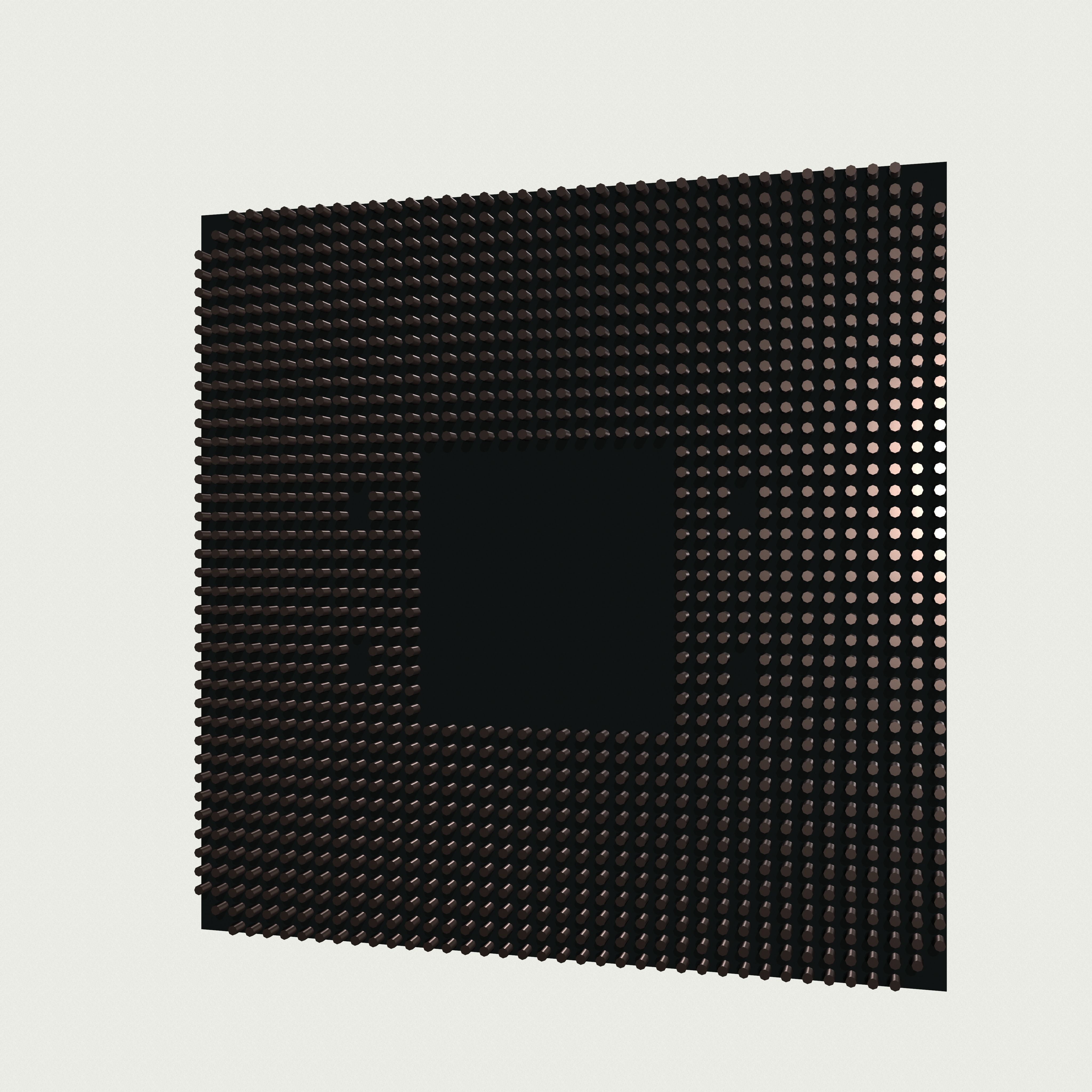 CPU AMD Ryzen 3 5300GE Low-poly 3D model_11